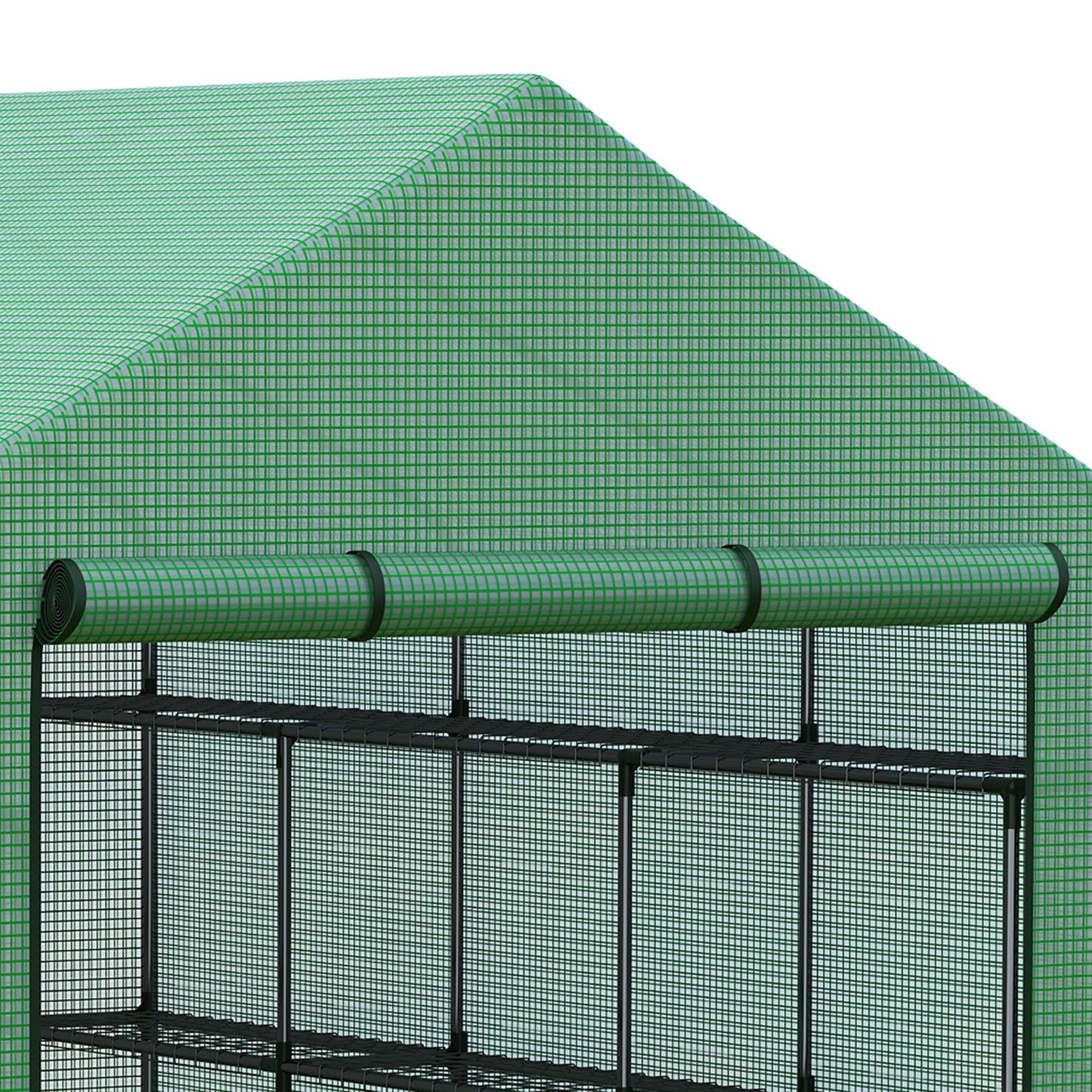 Walk-in Greenhouse with 4 Tier 24 Shelves