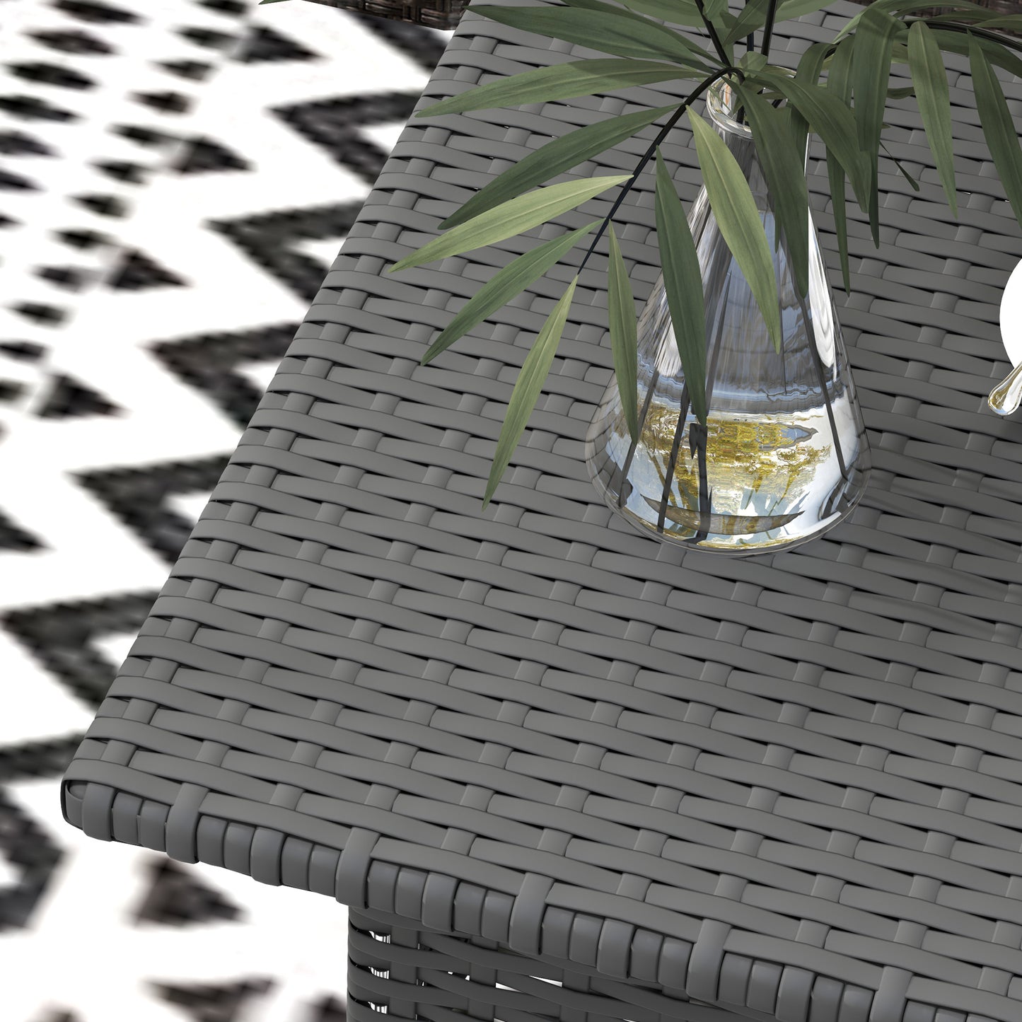 Rattan Side Table, Outdoor Coffee Table (2)