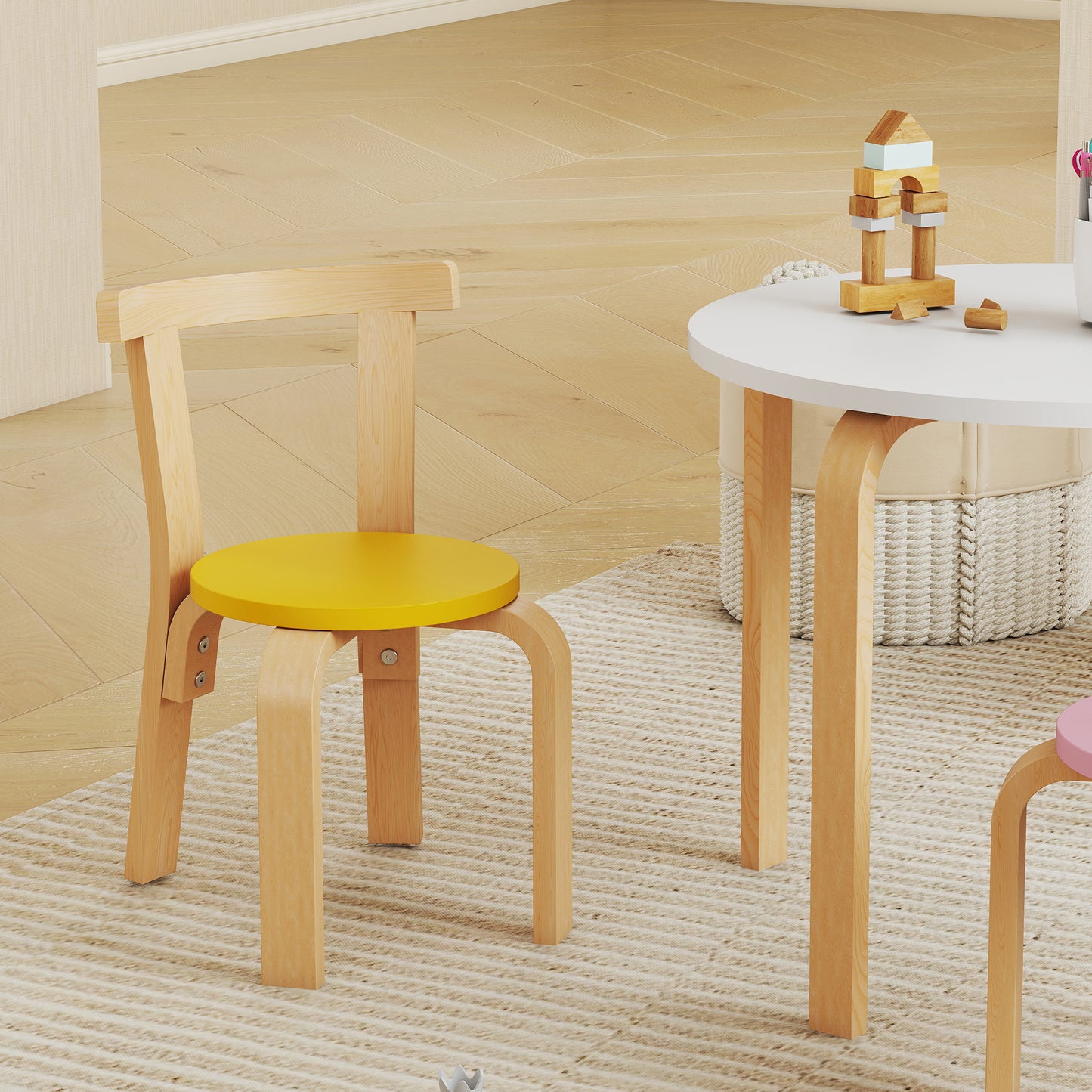 5 Piece Kids Table and Chairs Set