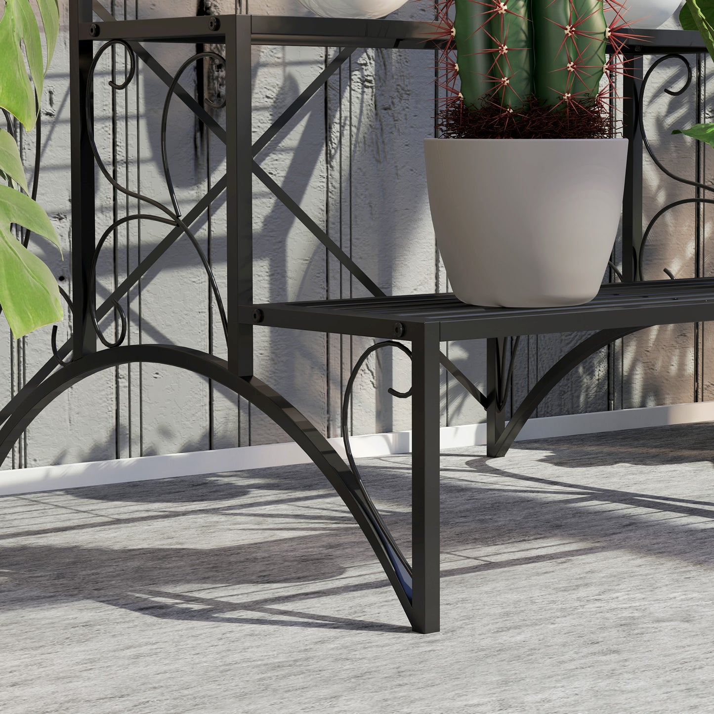 Three-Tier Decorative Metal Plant Stand
