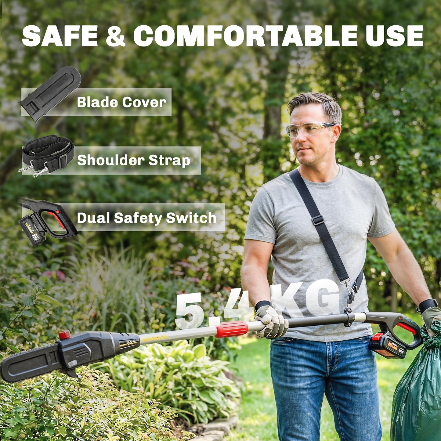 18V 8" Cordless Pole Chainsaw