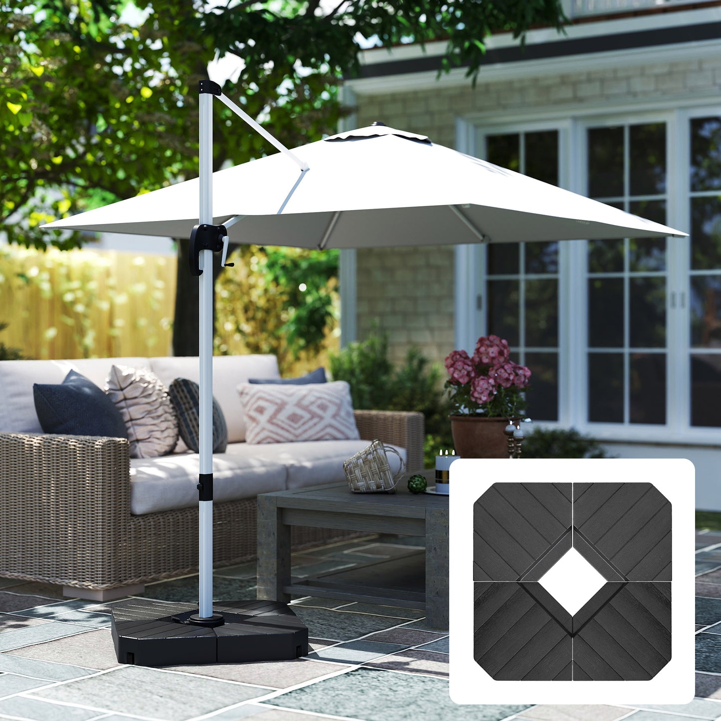 Umbrella Weights for Cantilever Parasols