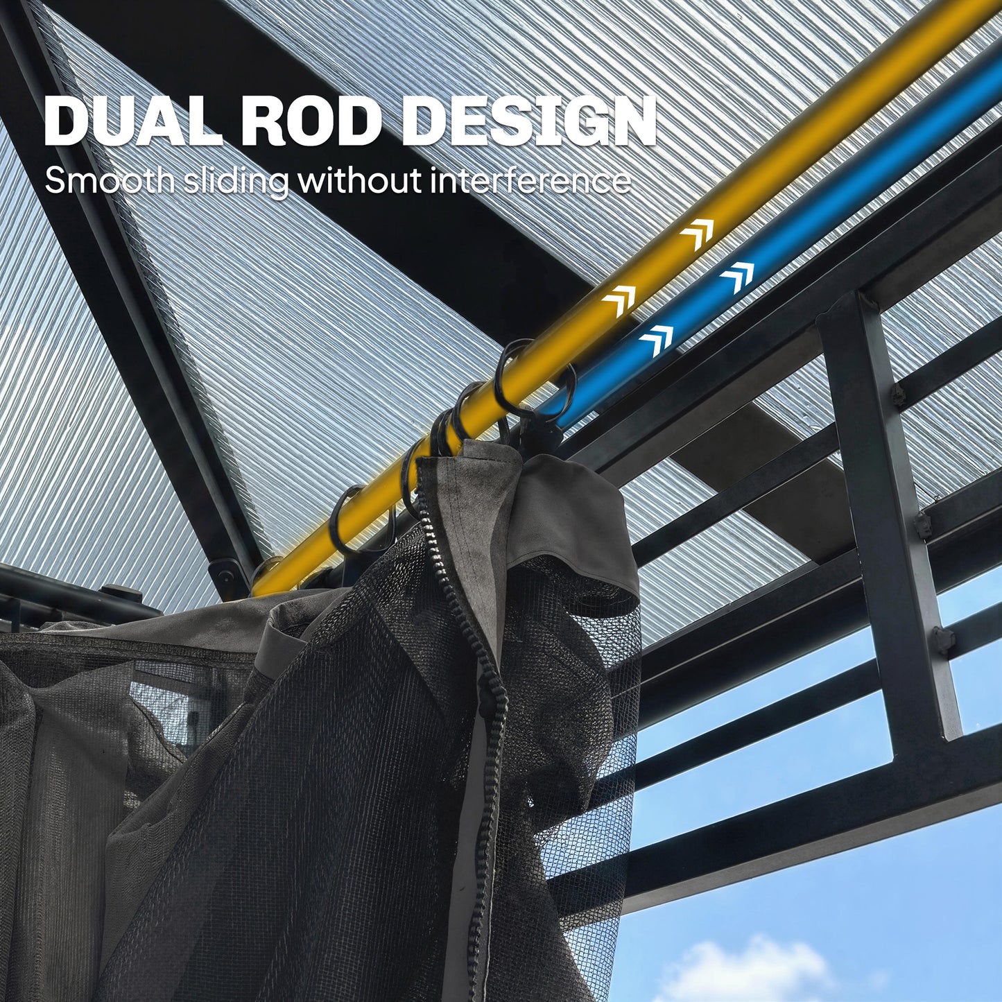 3 x 3.6 m Outdoor Hardtop Gazebo Canopy with 2-Tier Roof