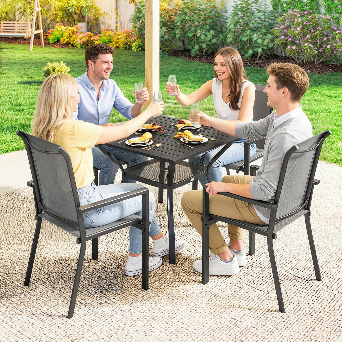 5 Pieces Outdoor Dining Set for 4 (1)