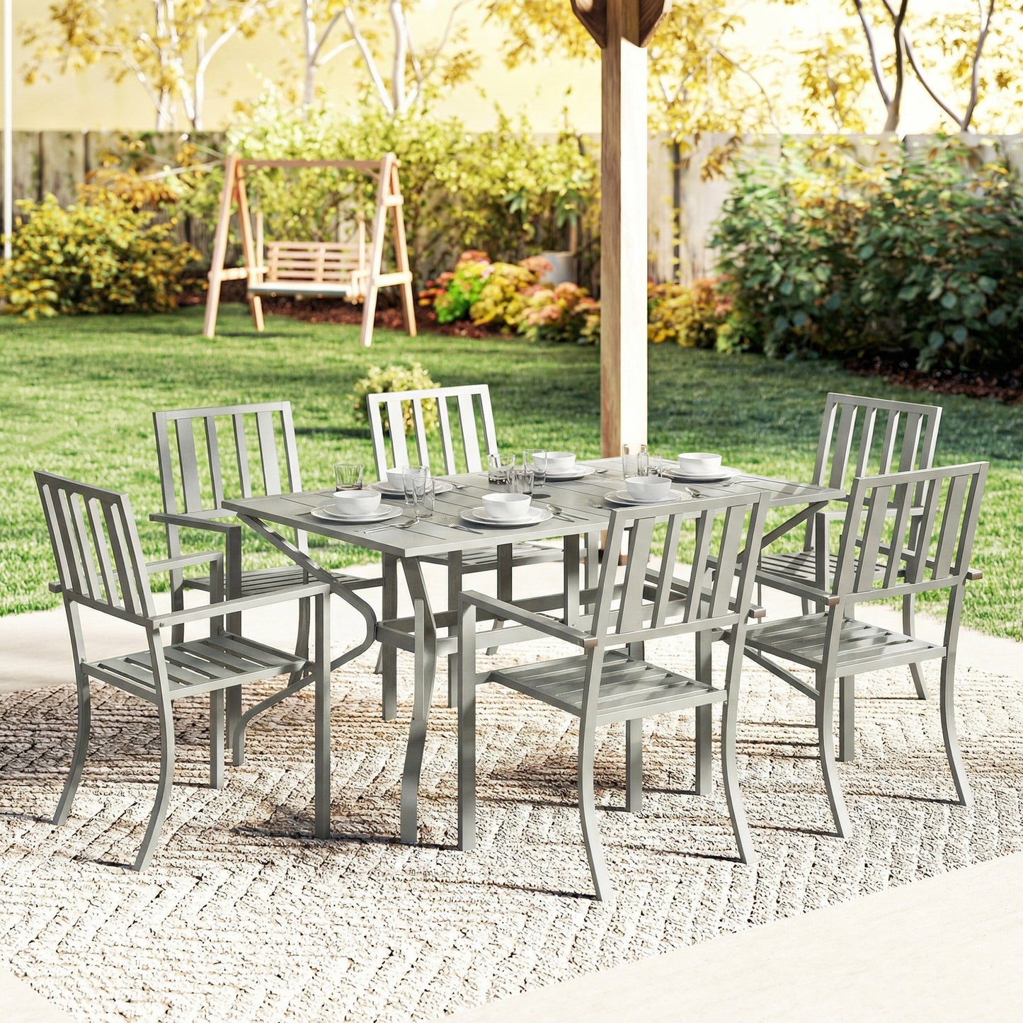 7 Pieces Garden Table and Chairs