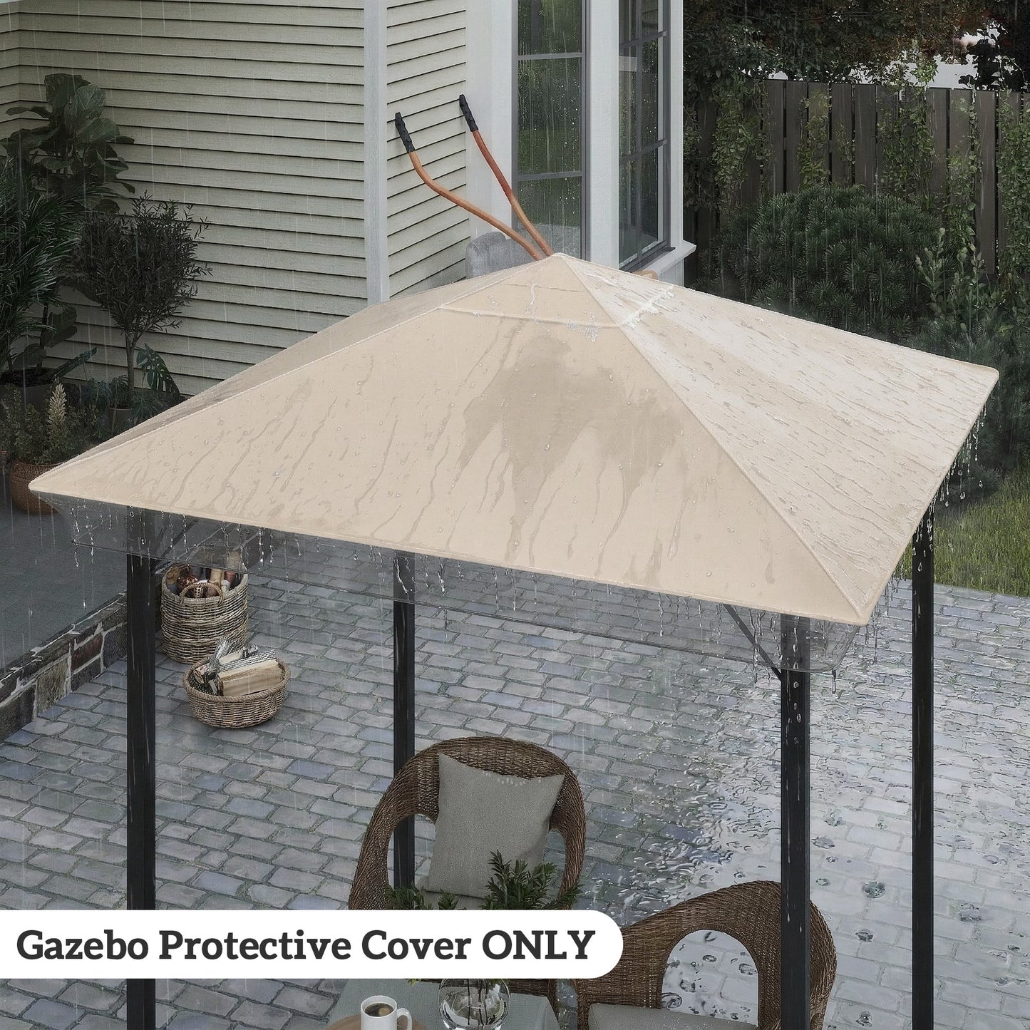 2 x 2 (m) Gazebo Protective Cover, Waterproof Cover for Gazebo
