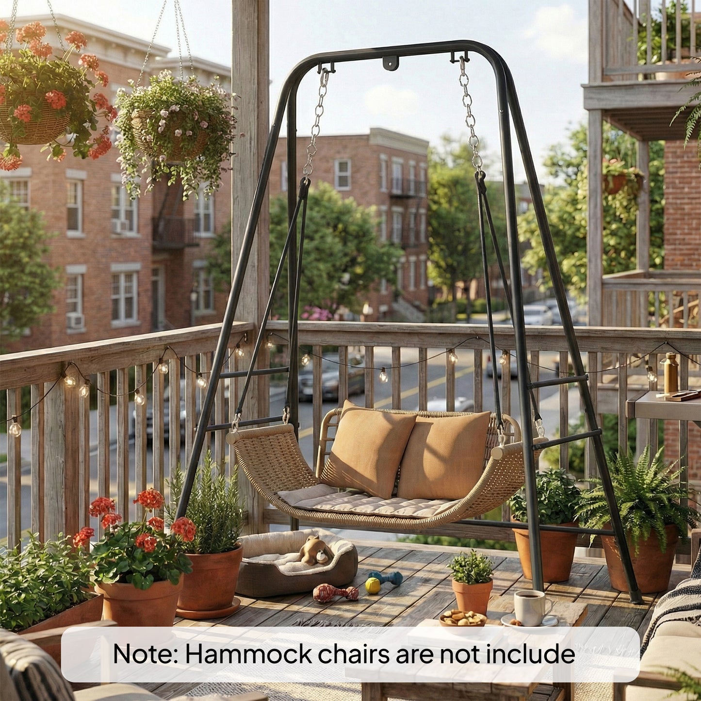 Hammock Chair Stand Only, 150KG Load Capacity, for Indoor Outdoor