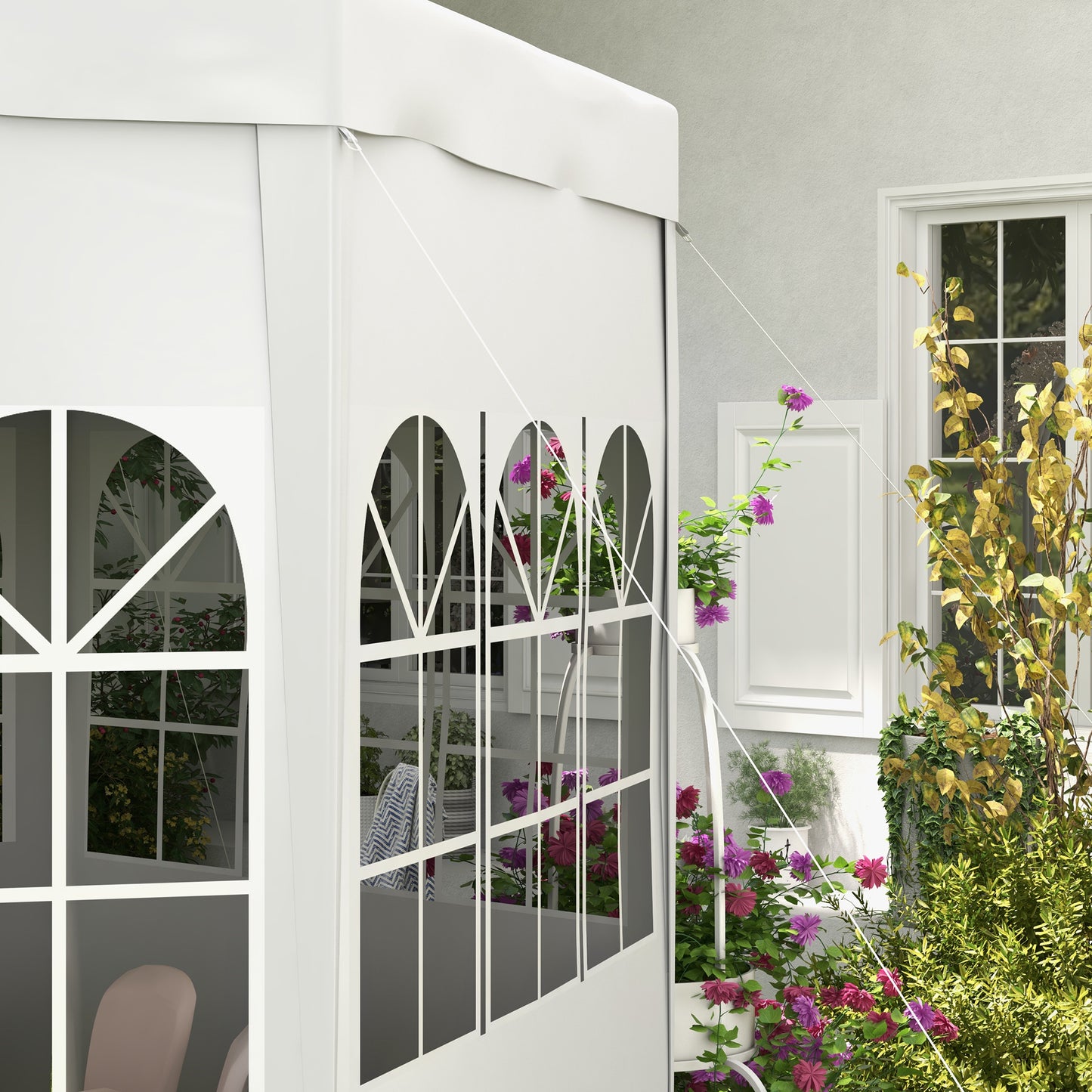4 m Party Tent Wedding Gazebo Outdoor Waterproof PE Canopy Shade