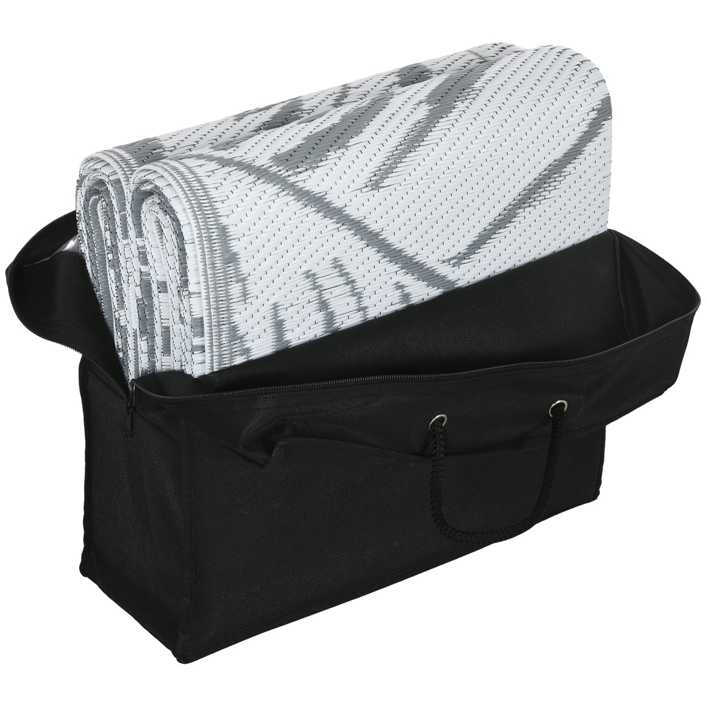 Plastic Straw Reversible RV Outdoor Rug with Carry Bag, 182 x 274cm (1)
