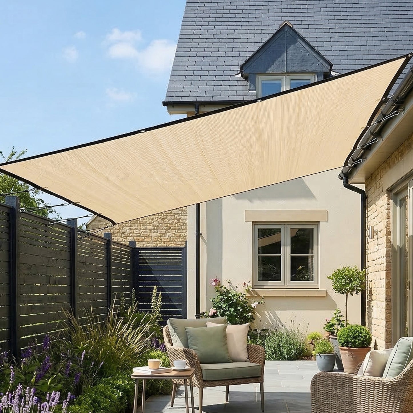 Sun Shade Sail UV Protection Canopy with Stainless Steel Eyelets (1)