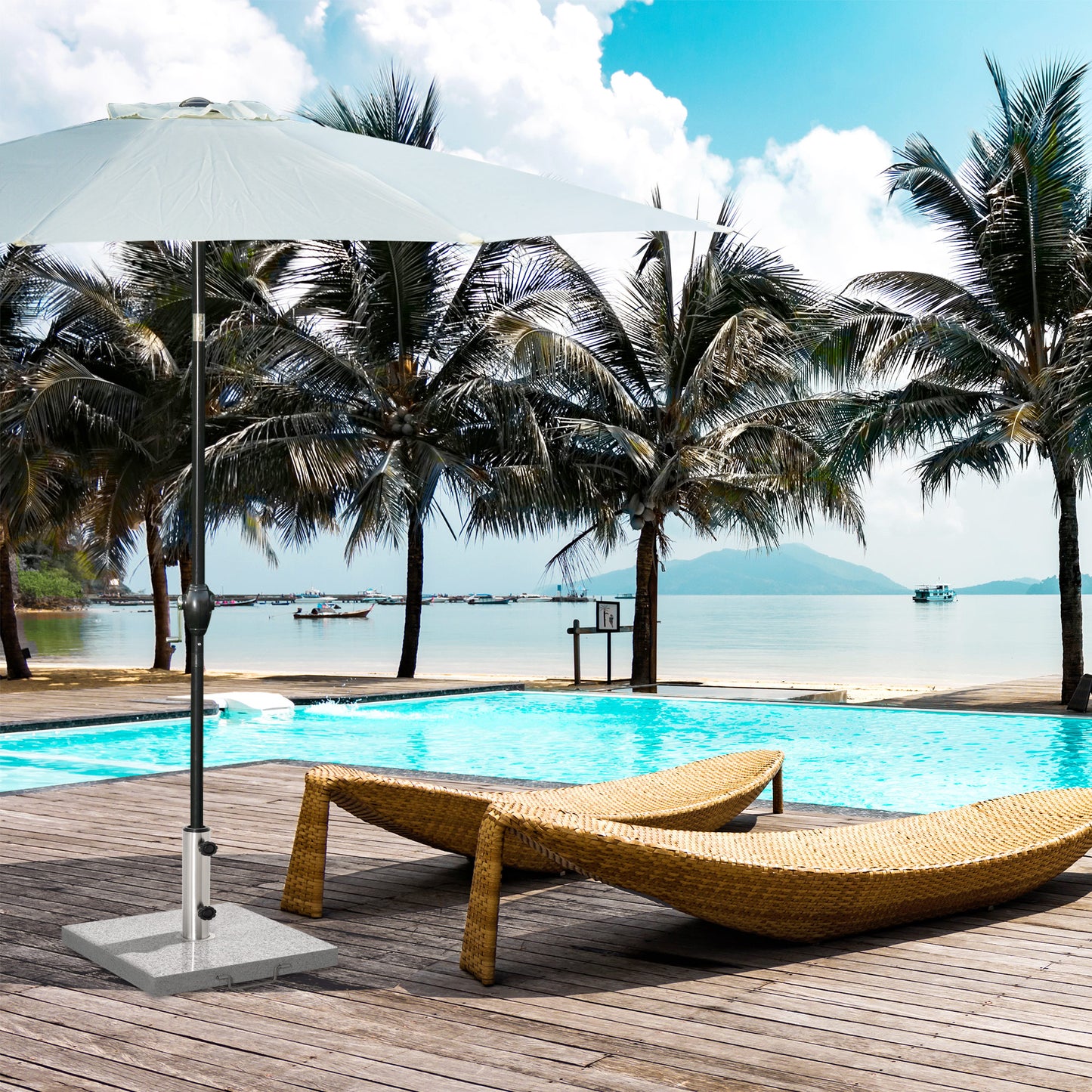 25kg Garden Umbrella Base Durable Parasol Holder Patio Furniture