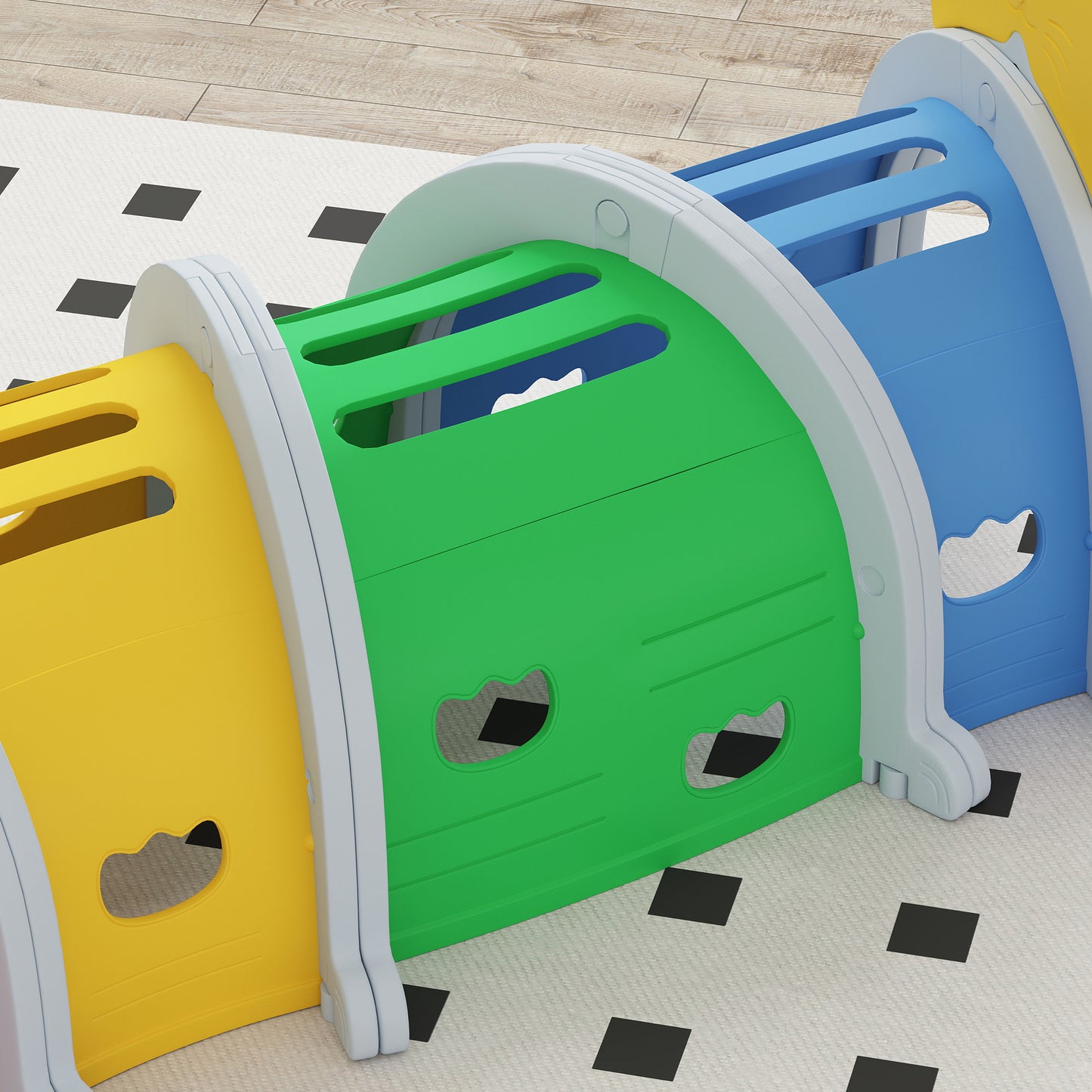 Kids Play Tunnel with Lion Design for 3-6 Years, Crawling, Climbing