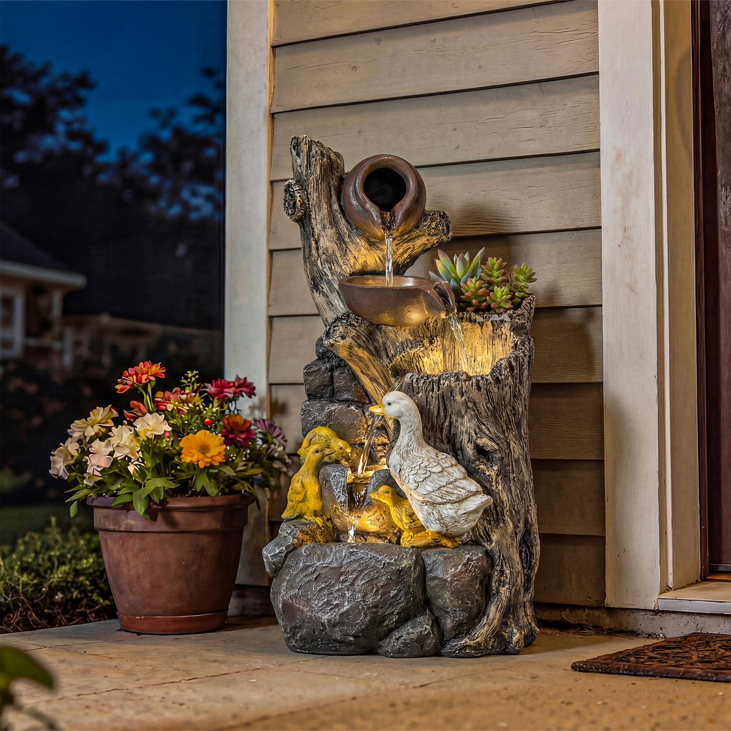 5-Tier Outdoor Waterfall Fountain