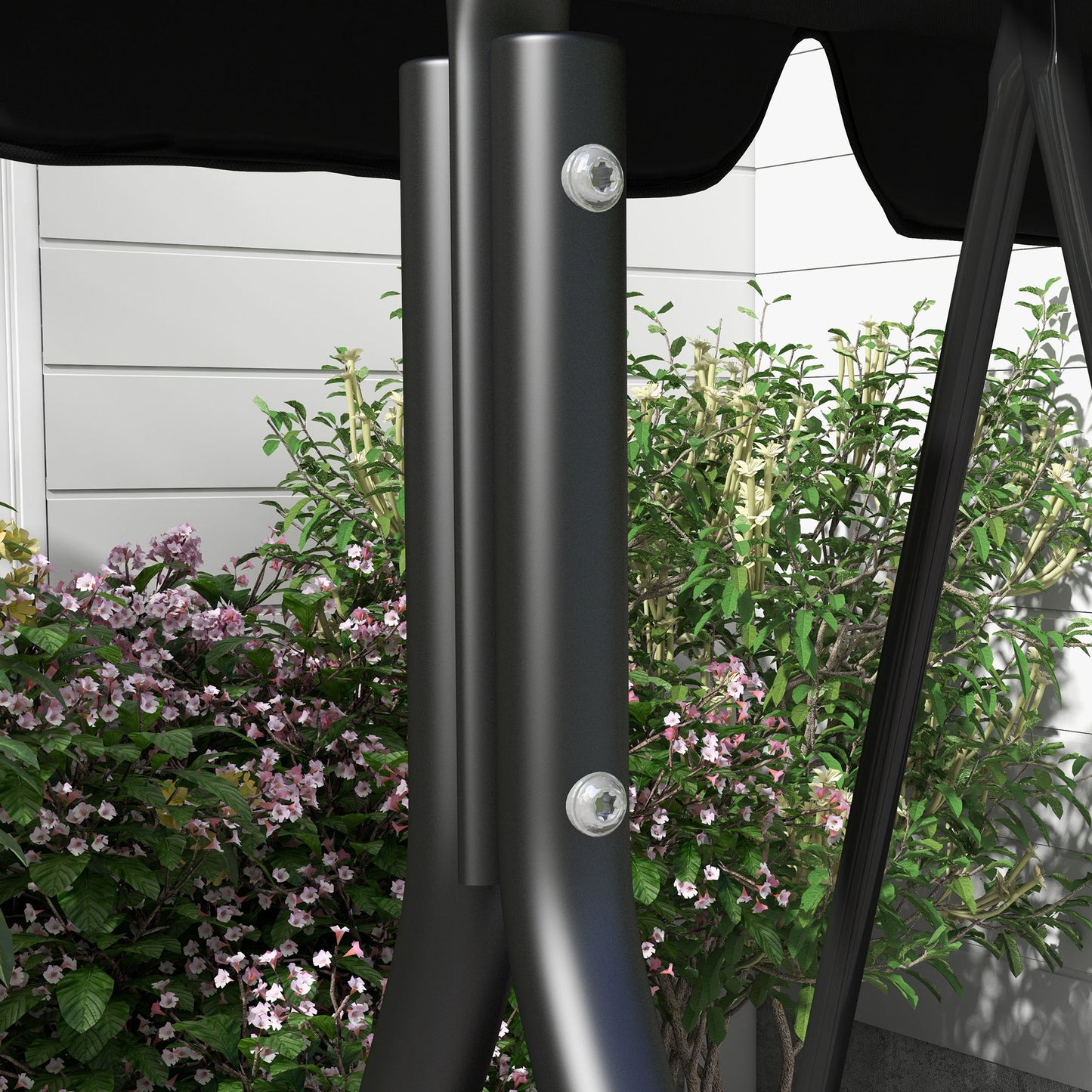 Three-Seater Garden Swing Chair, with Adjustable Canopy