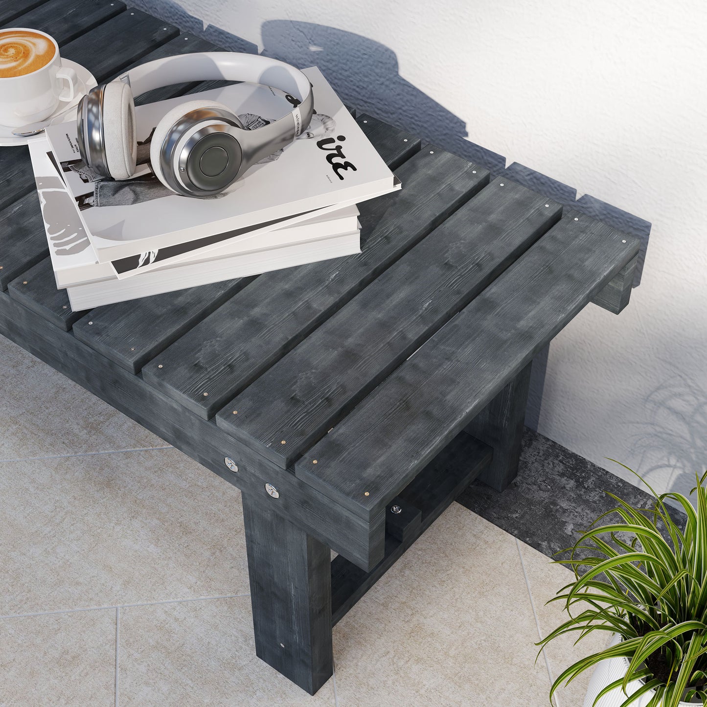 2-Seater Garden Wooden Bench