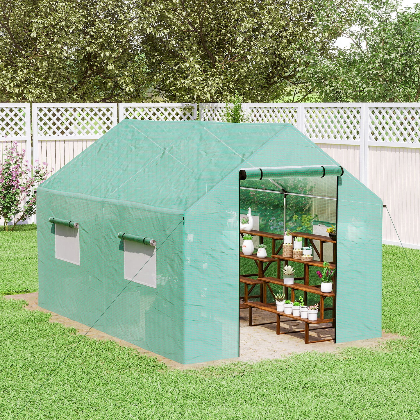 Polyethylene Walk-in Polytunnel Greenhouse, 2 x 3(m)