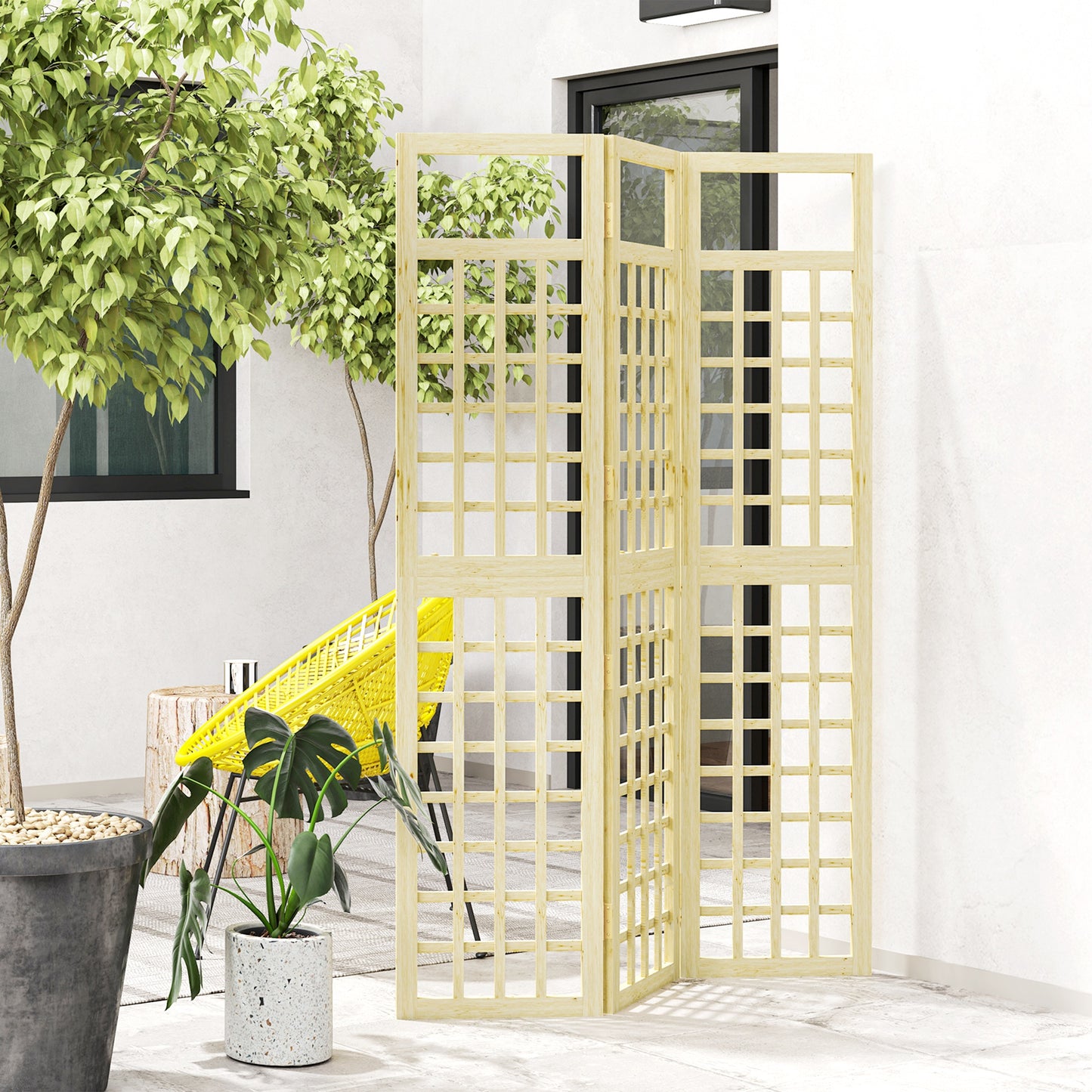 3-Panel Garden Privacy Screen
