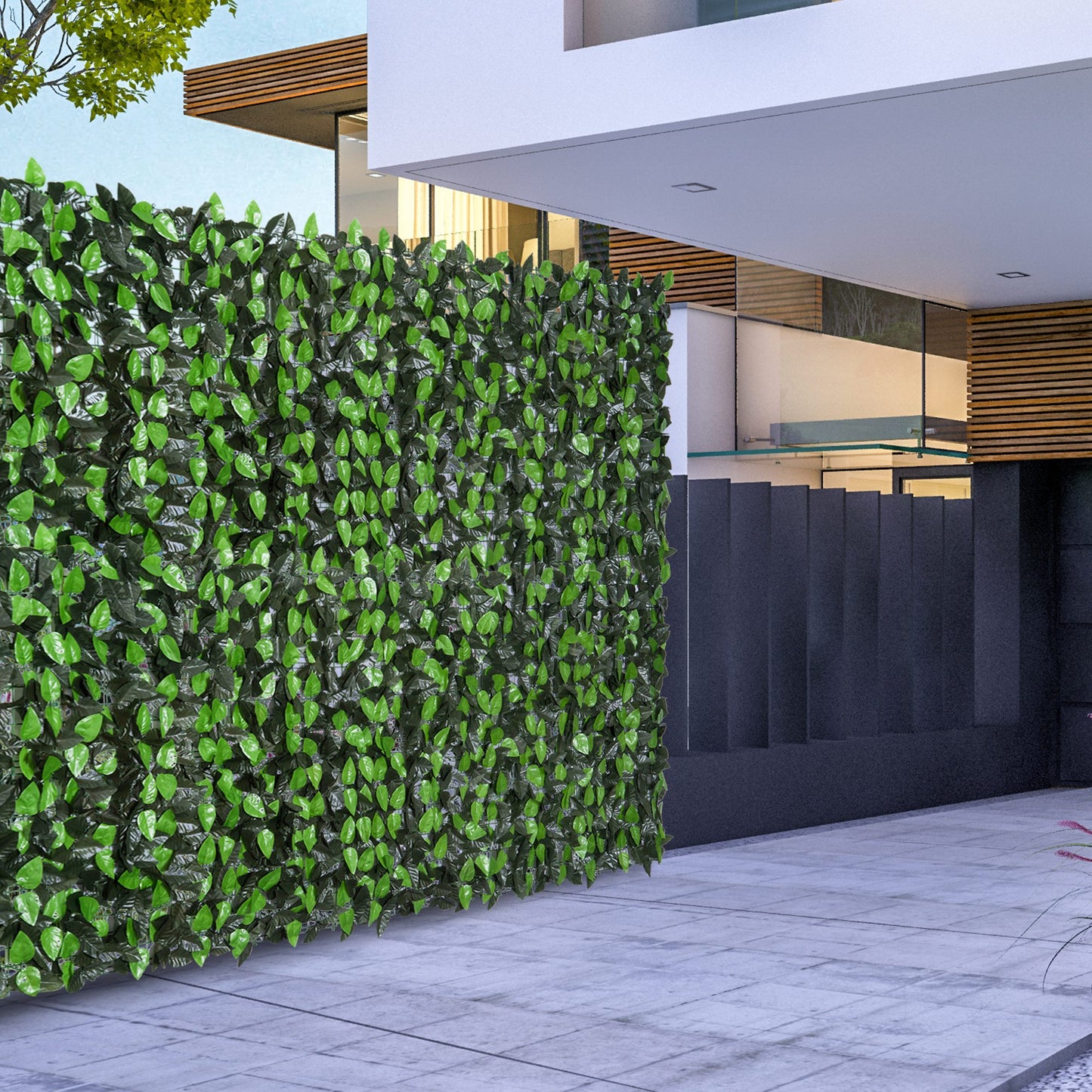 Artificial Leaf Hedge Screen Privacy Fence Panel