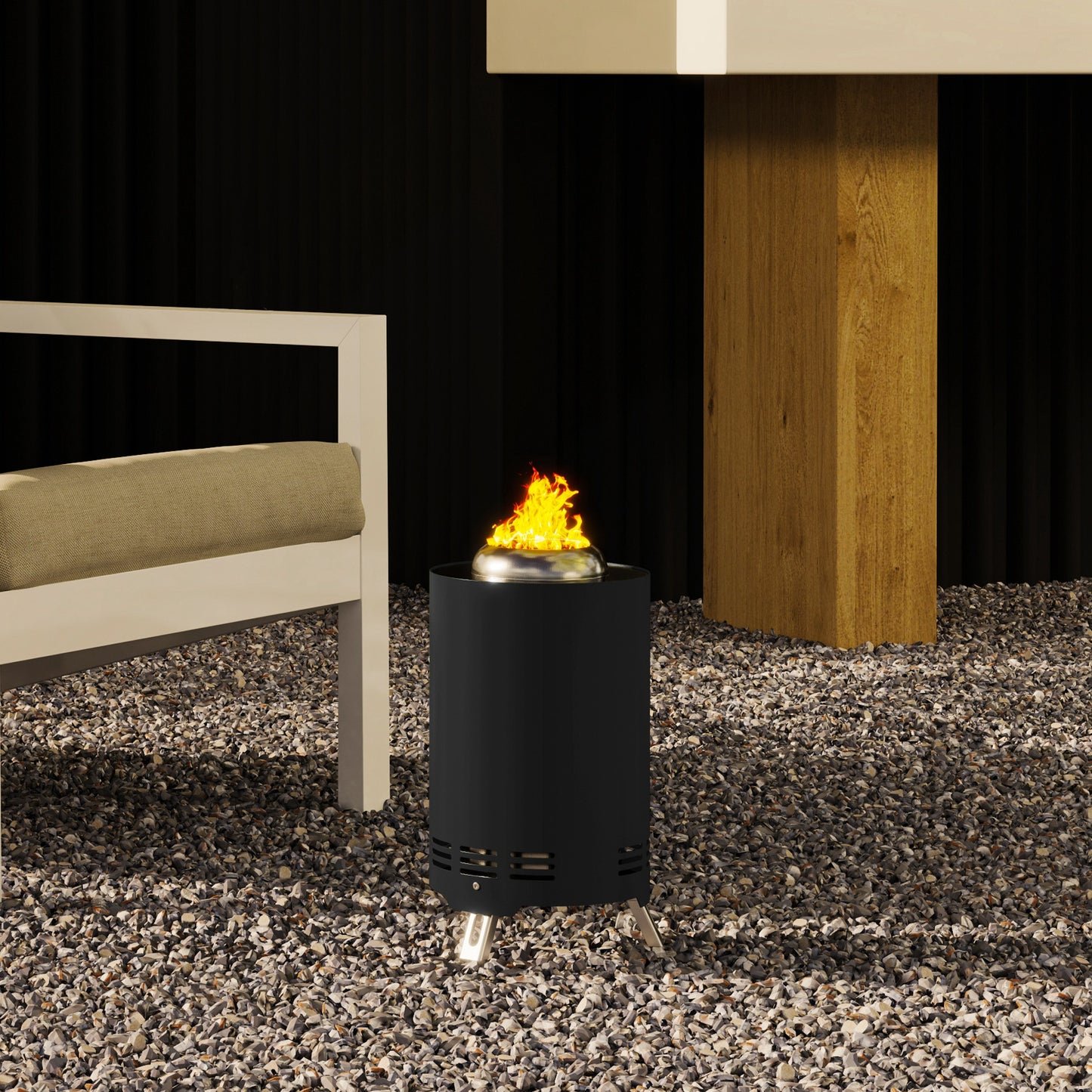 Smokeless Fire Pit, 16 x 16 cm Stainless Steel Portable Wood