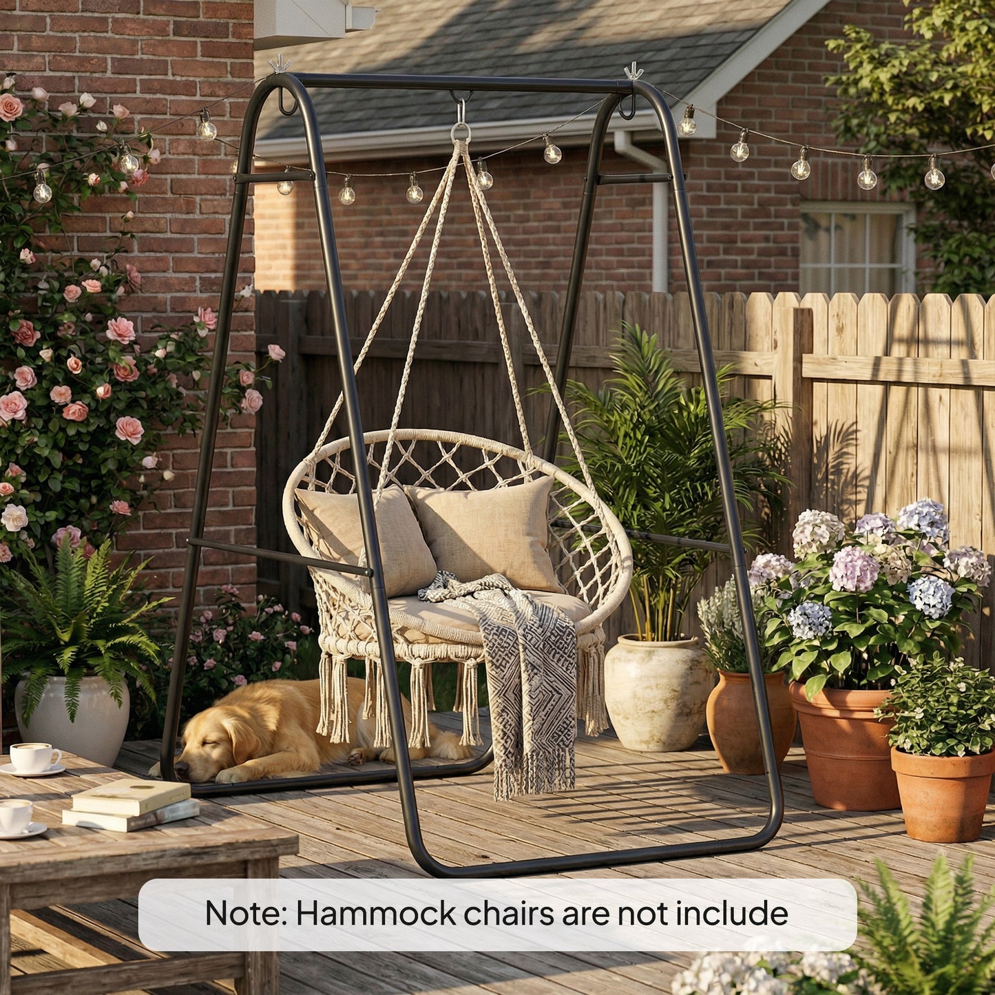 Hammock Chair Stand Only 150KG Load Capacity for Indoor Outdoor