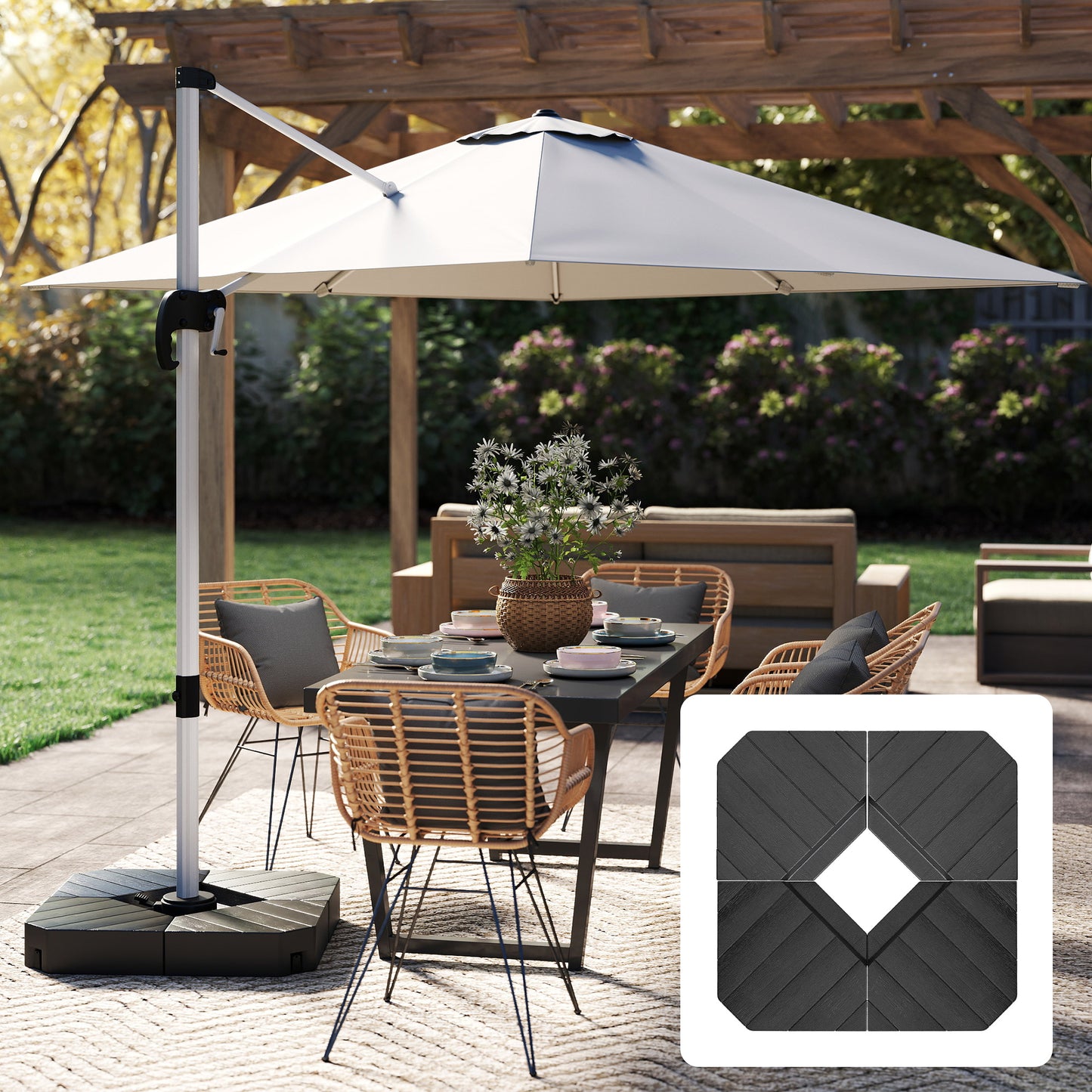 Umbrella Weights for Cantilever Parasols