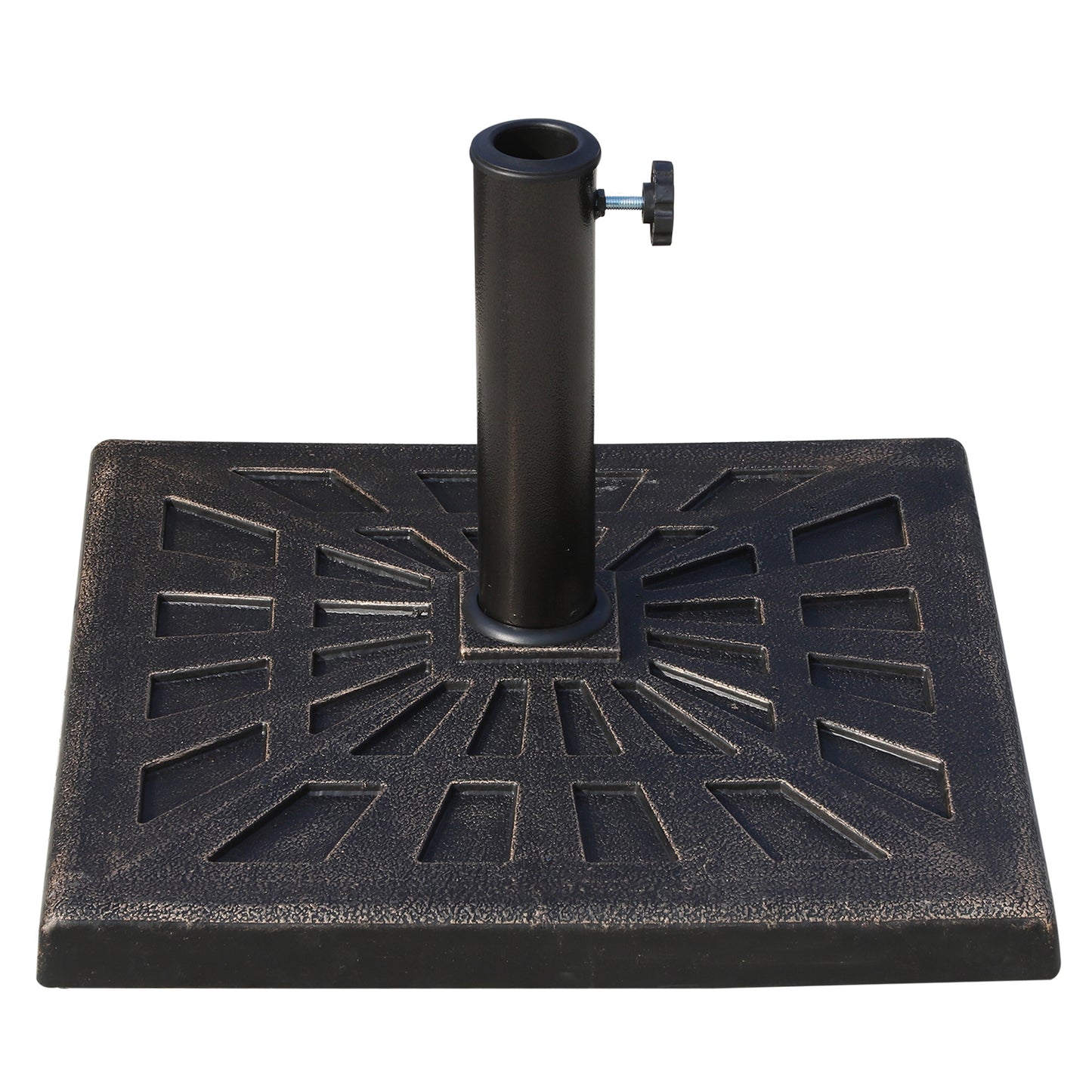 15kg Resin Durable Patterned Colophony Garden Patio Square Umbrella