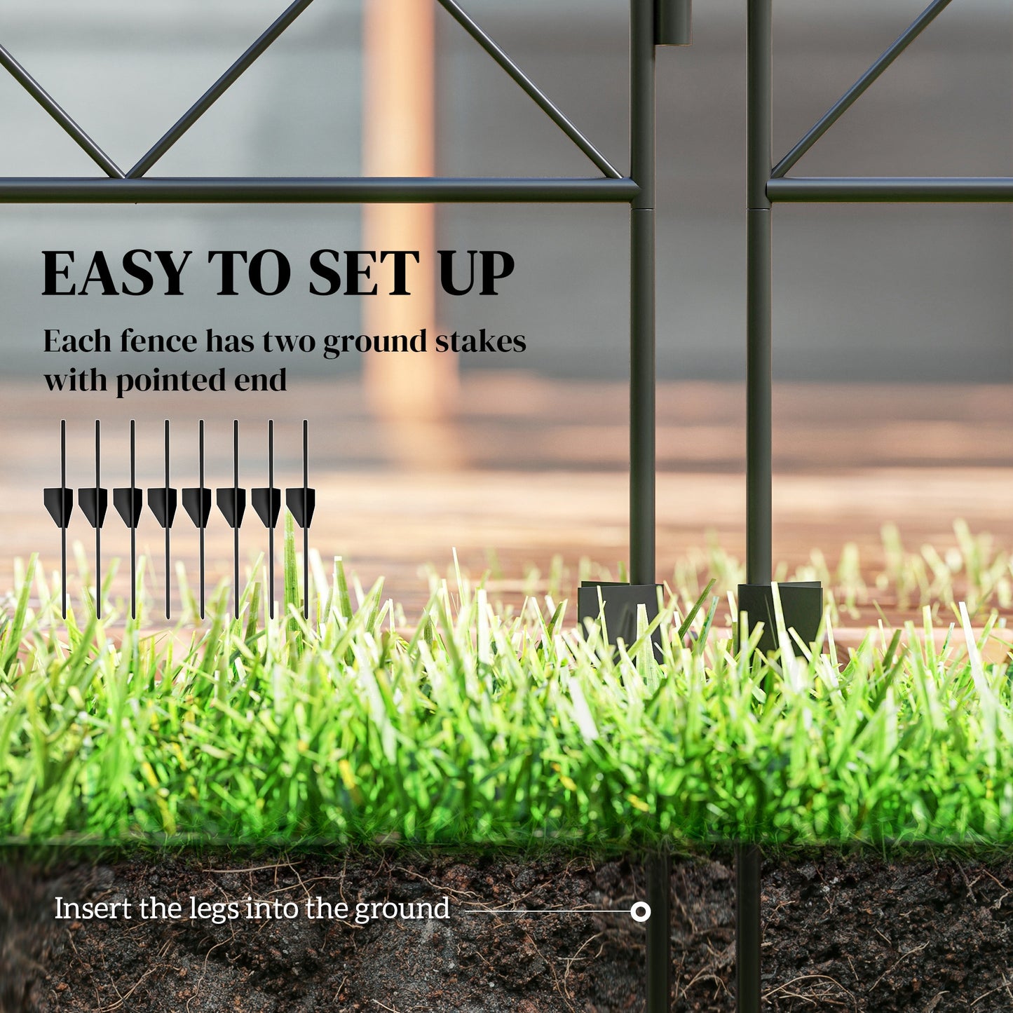 43in x 11.5ft Decorative Garden Fencing