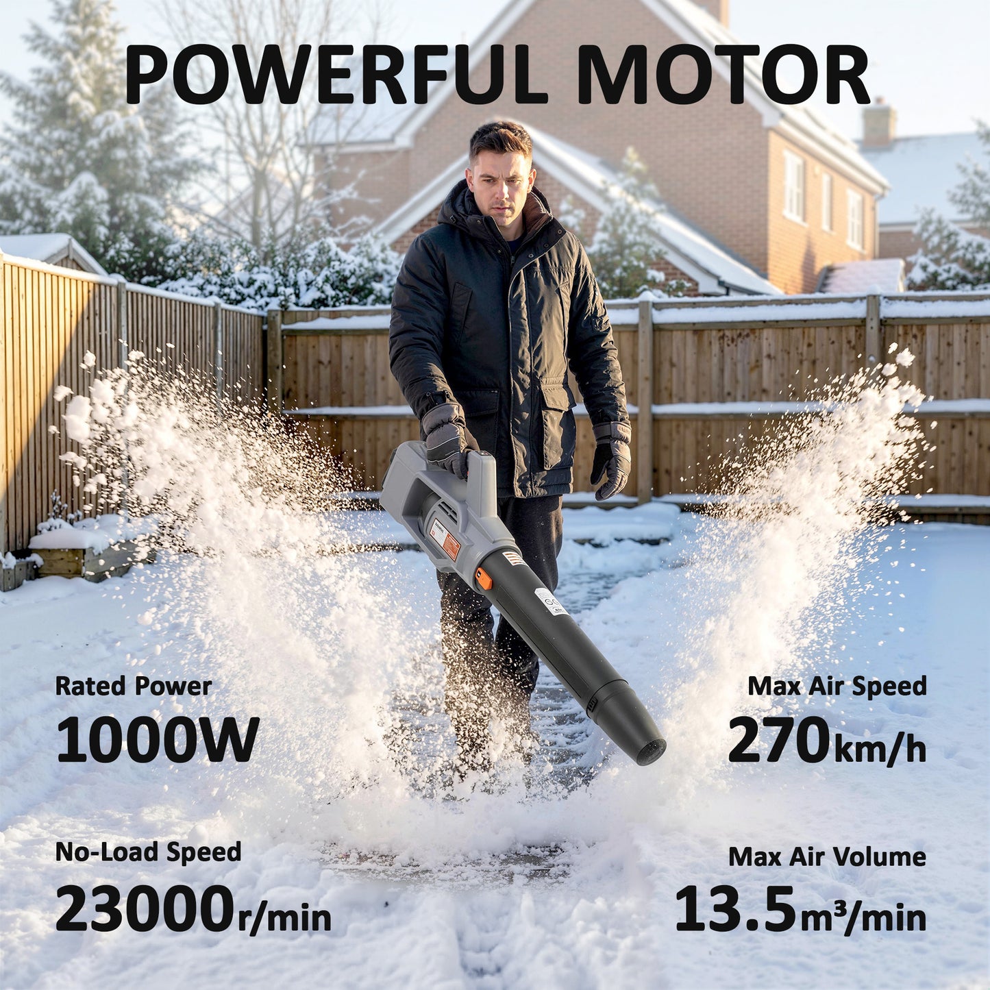 Leaf Blower Cordless with 2 x 4000mAh Batteries & Charger