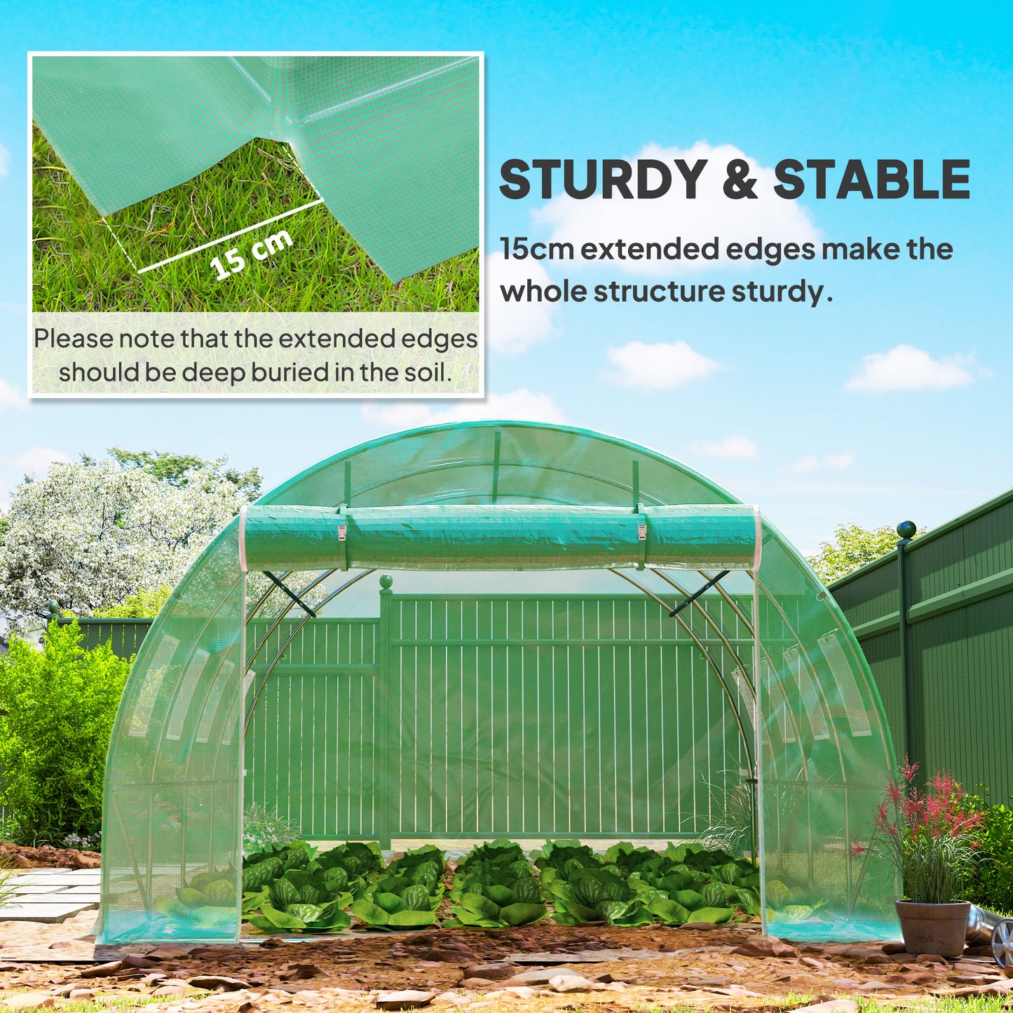 4 x 3 x 2m Polytunnel Greenhouse Replacement Cover ONLY Winter