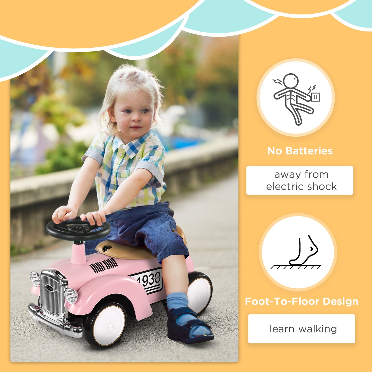 Foot to Floor Slider for Toddlers with Under-Seat Storage