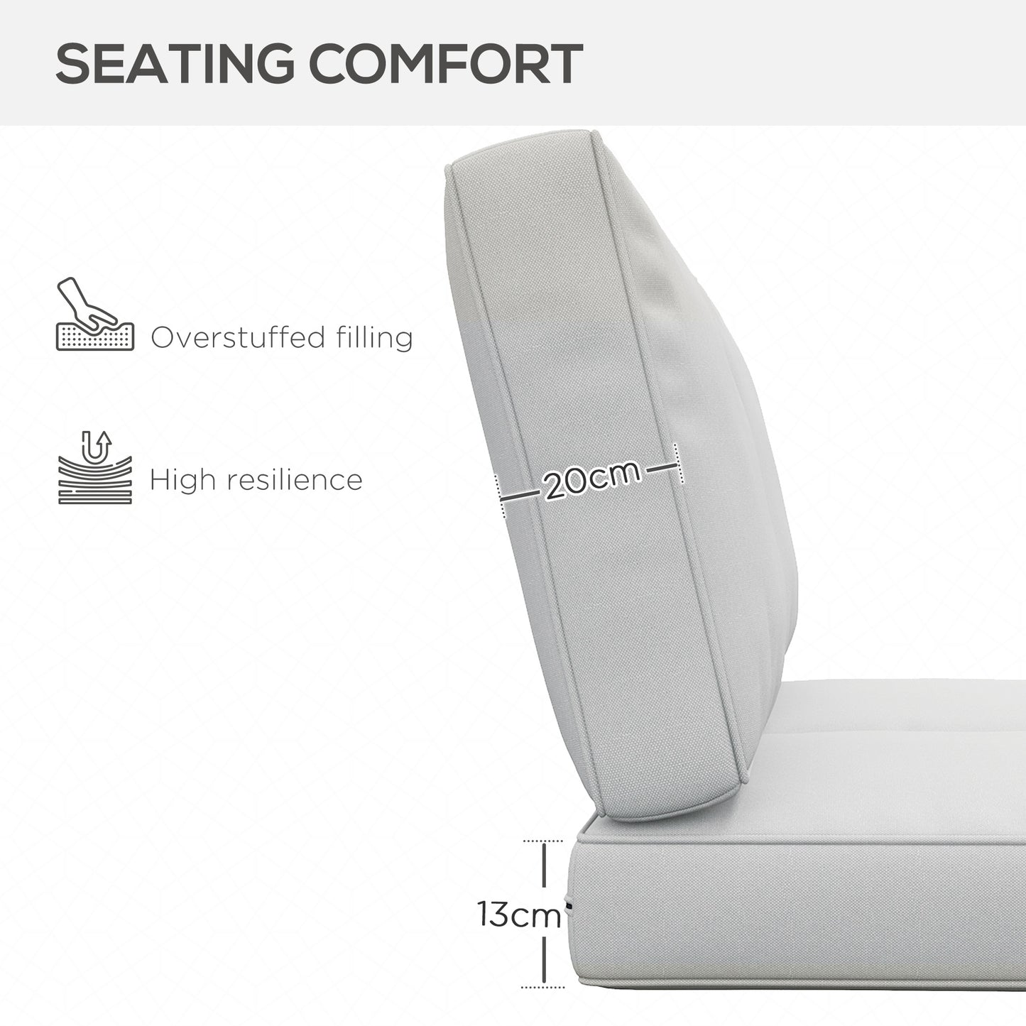 2 Seater Back and Seat Cushion Pillows Replacement