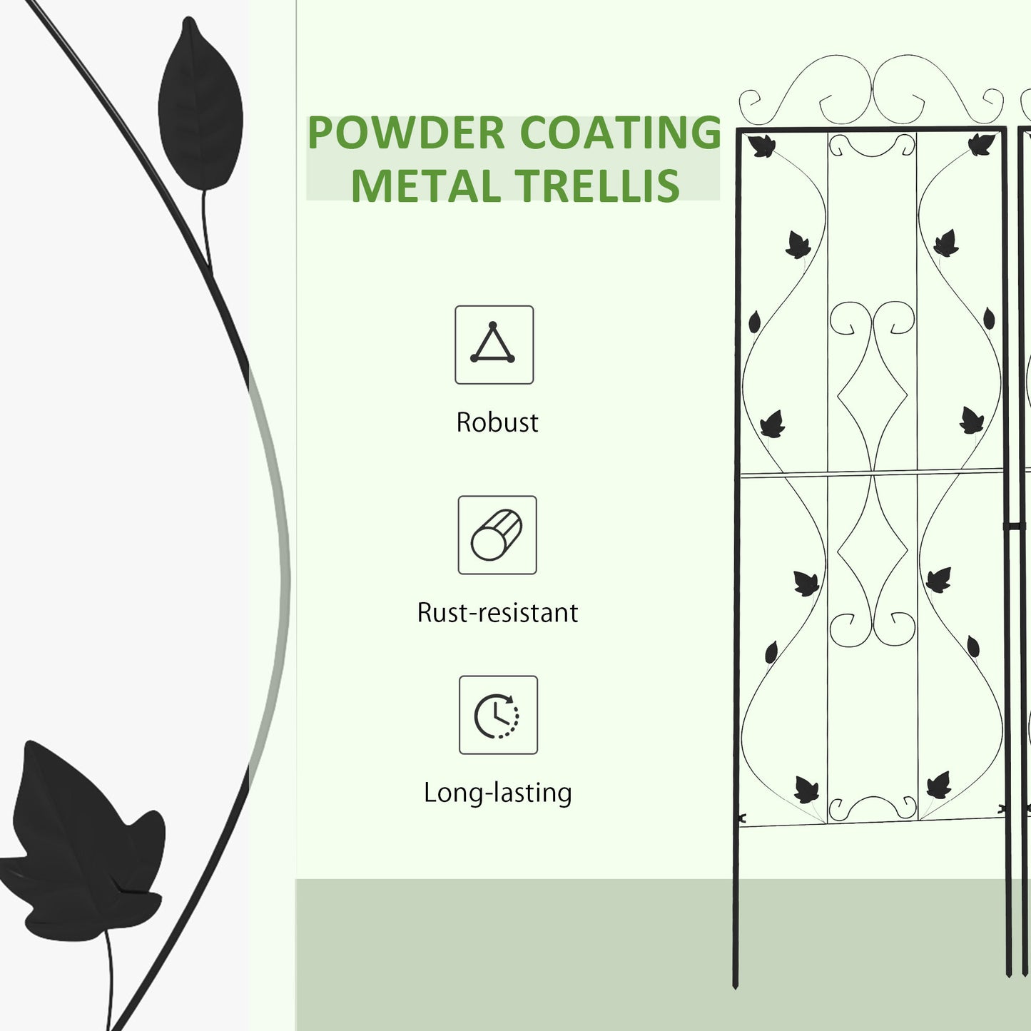 Metal Trellis Set of 2, Garden Trellis (2)