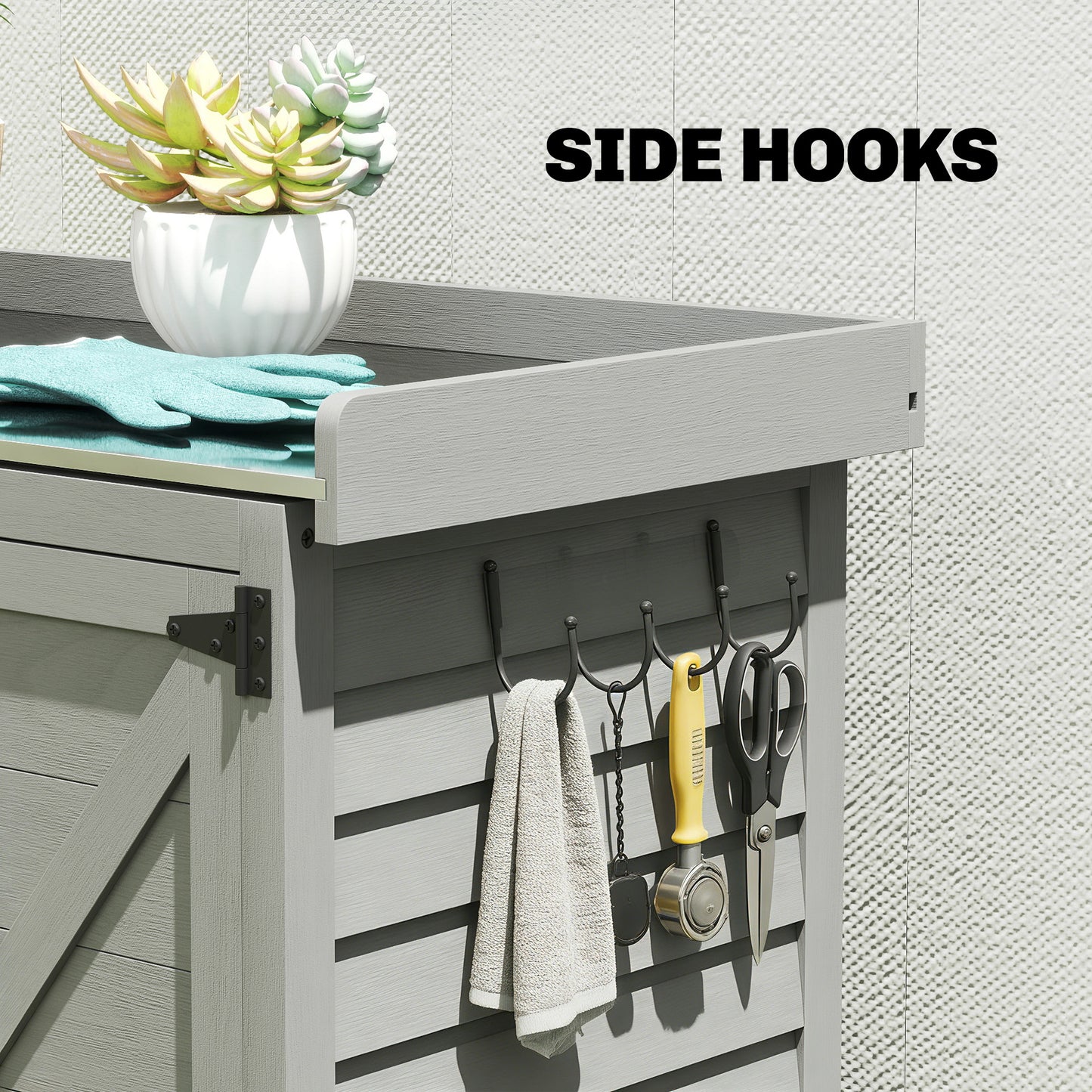 Wooden Garden Shed, Garden Tool Storage Shed with Shelf