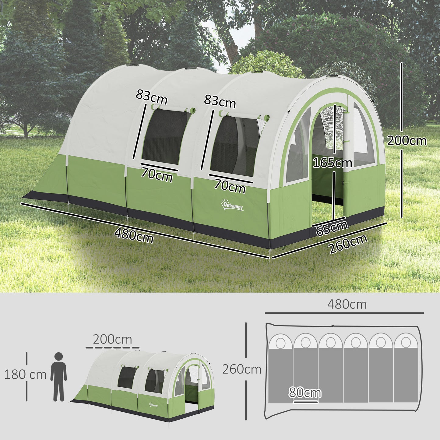 3000mm Waterproof Camping Tent