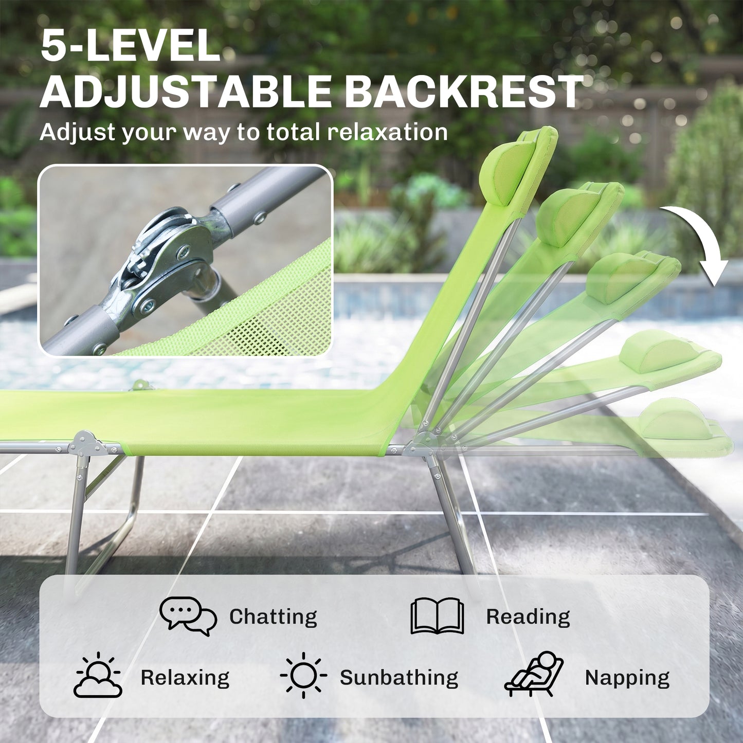 Single Folding Sun Lounger