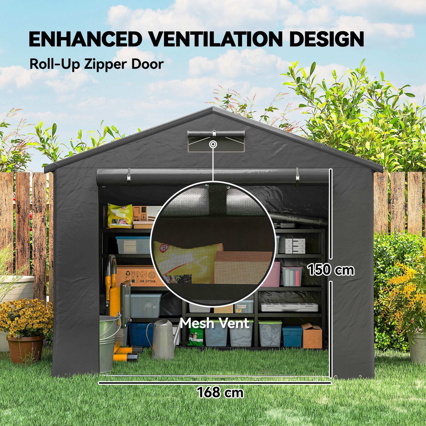 8 x 6 ft Outdoor Garden Storage Shed