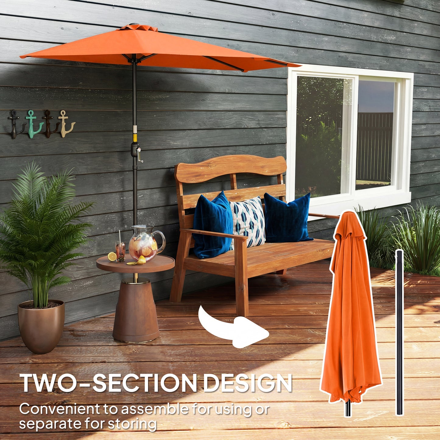 Half Round Parasol Umbrella