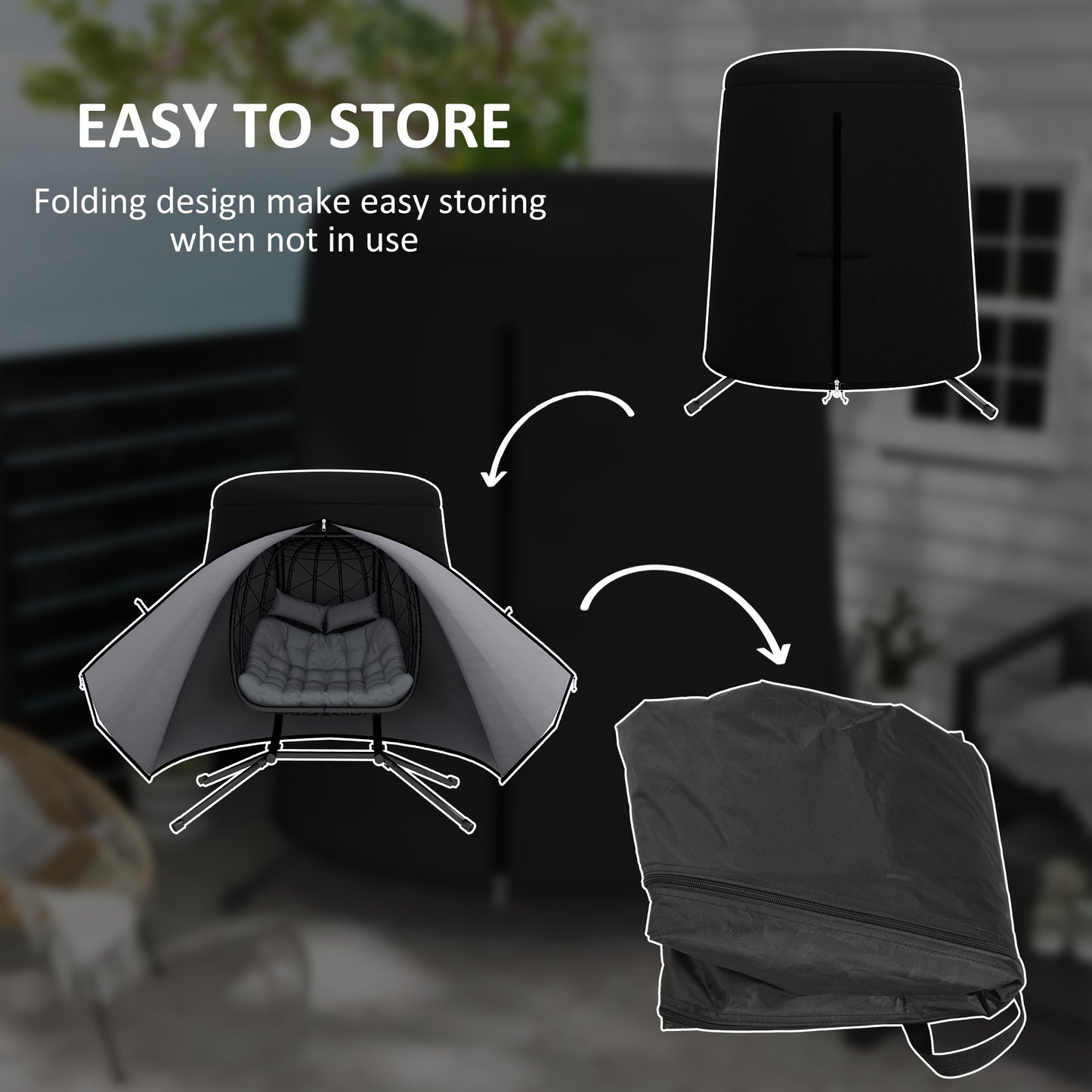 196 x 230 cm Hanging Egg Chair Protective Cover