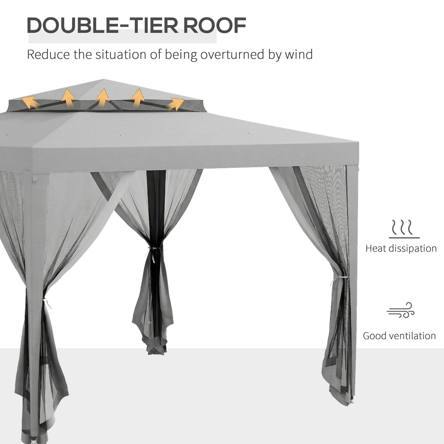 3 x 3 m Gazebo, Netting Party Tent