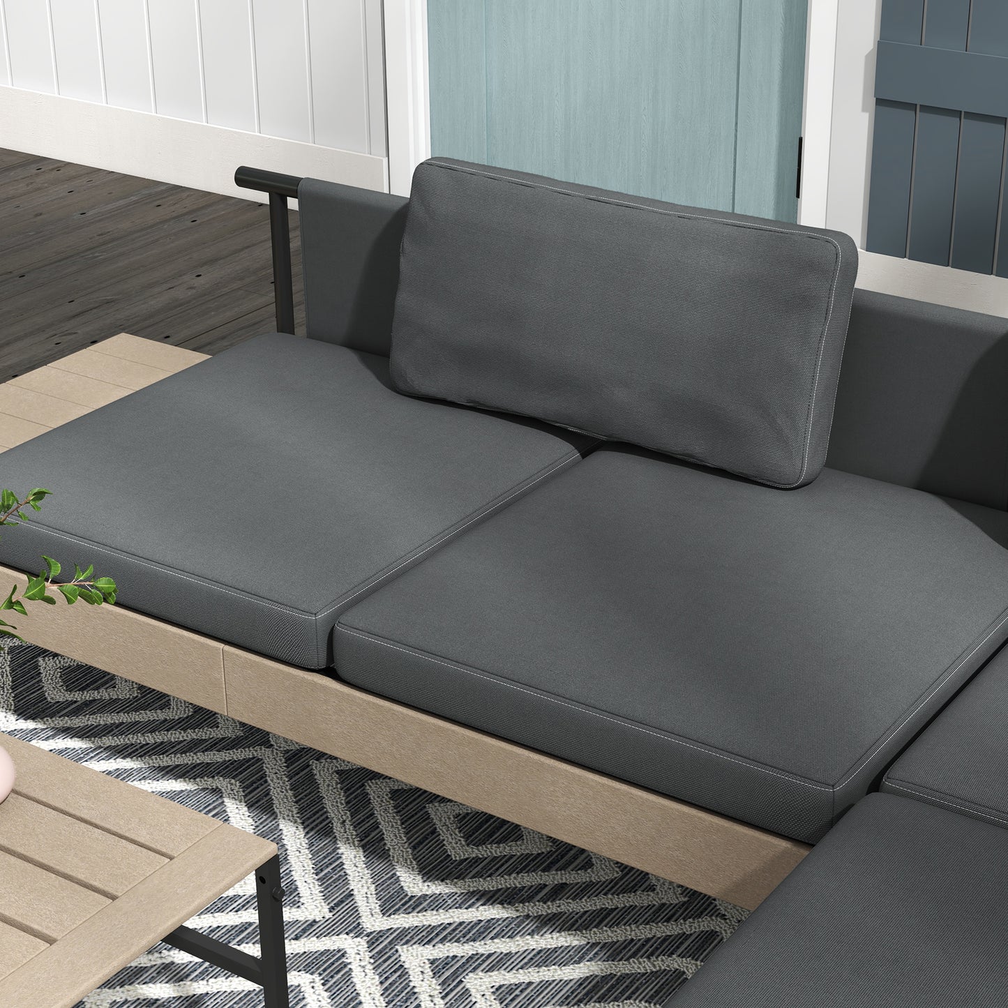 Three-Piece 'L' Garden Sofa Set