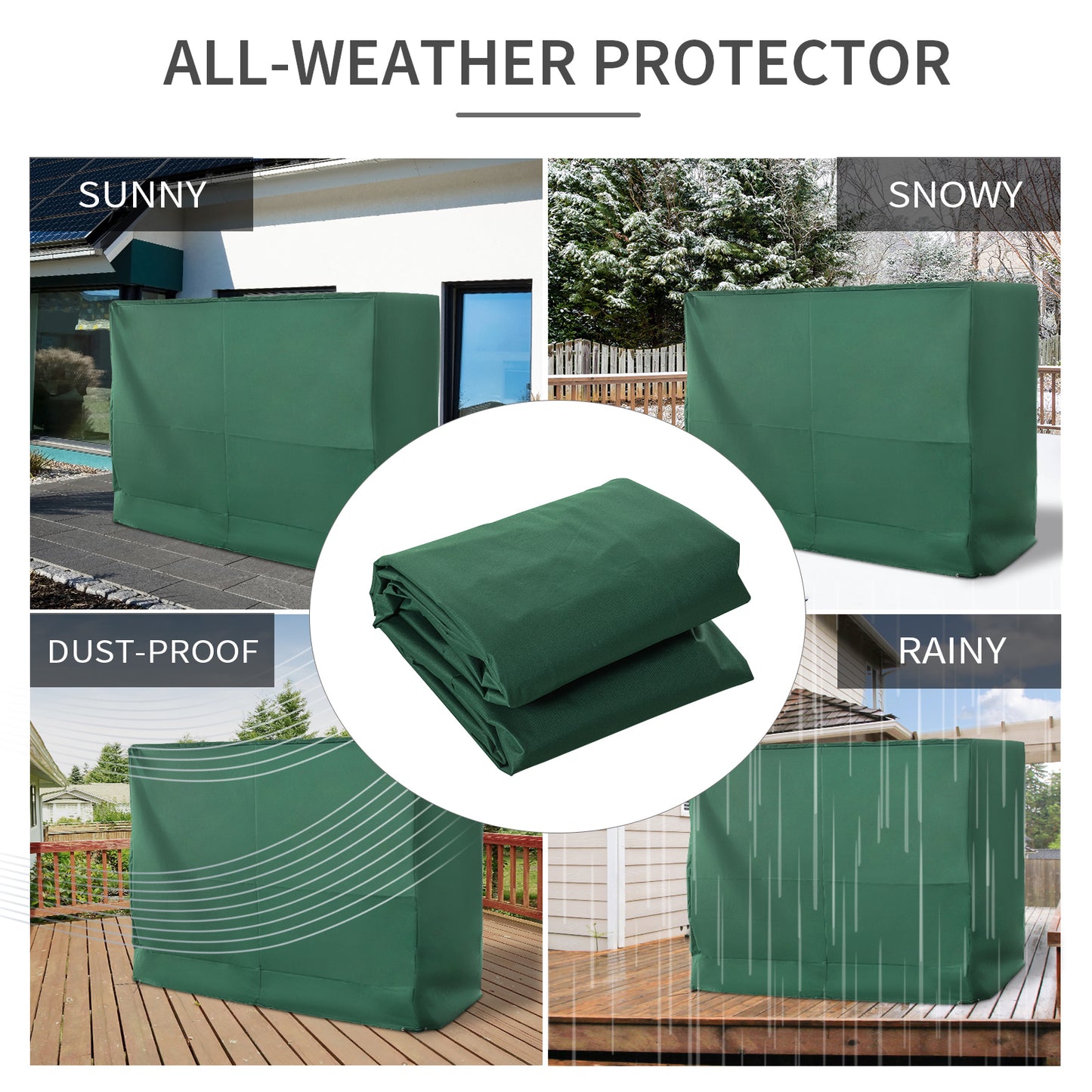 3-Seat Outdoor Garden Swing Chair Protective Cover Water UV