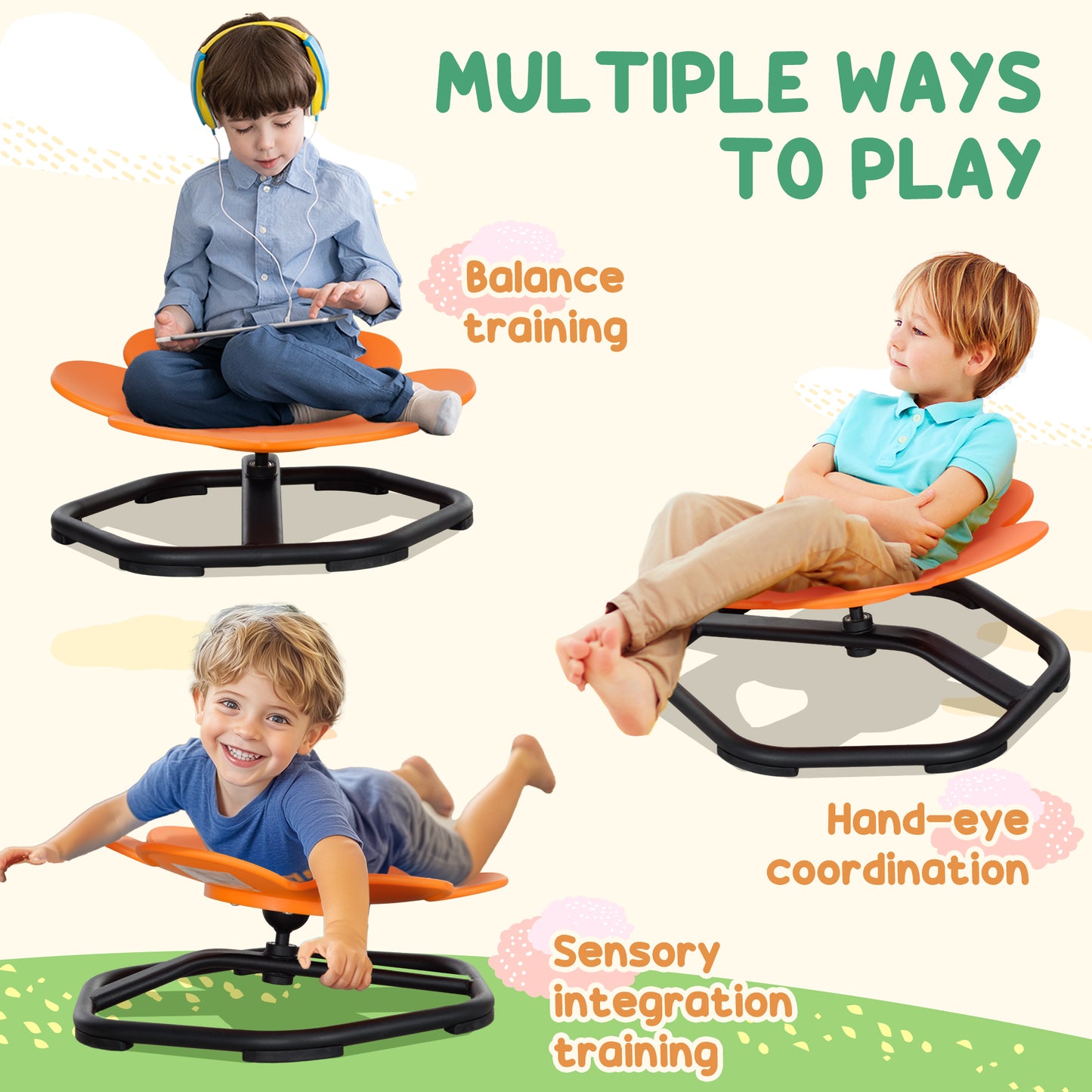 Sensory Spinning Chair for Kids, for Coordination, Balance