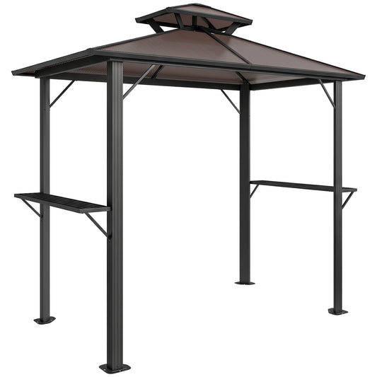 2.5 x 1.5 m Hardtop Grill Gazebo with Double Roof