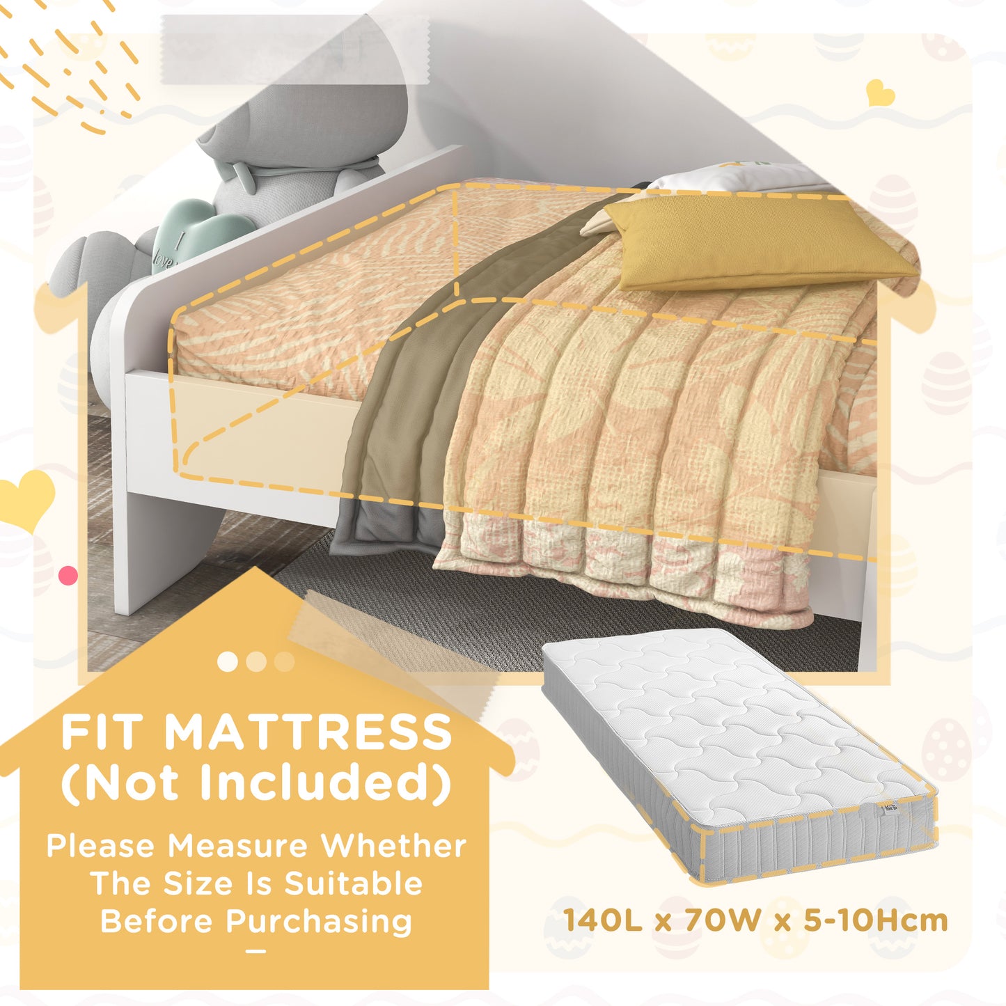 Rabbit-Designed Toddler Bed, Kids Bedroom Furniture