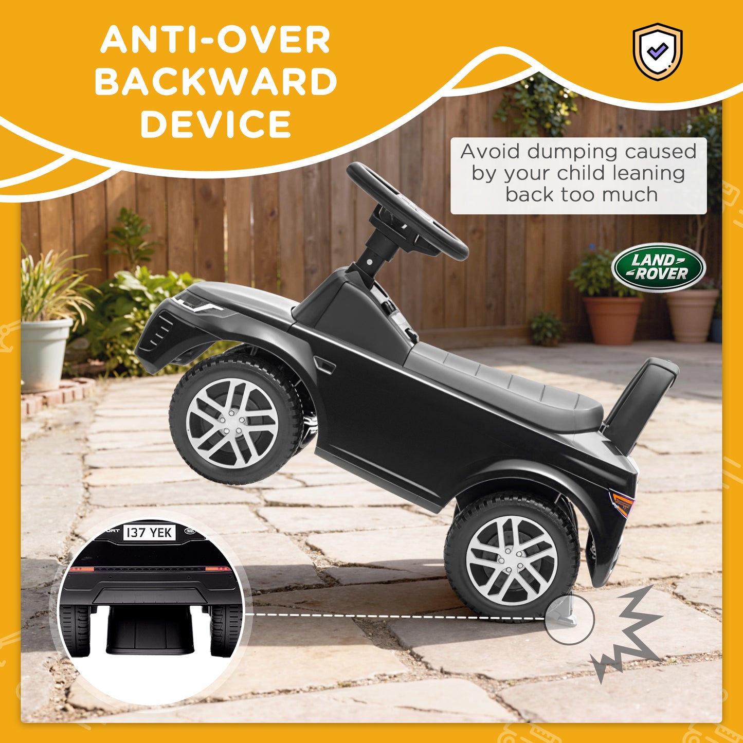 Land Rover Licensed Toddler Ride on Car with Horn, Engine Sounds