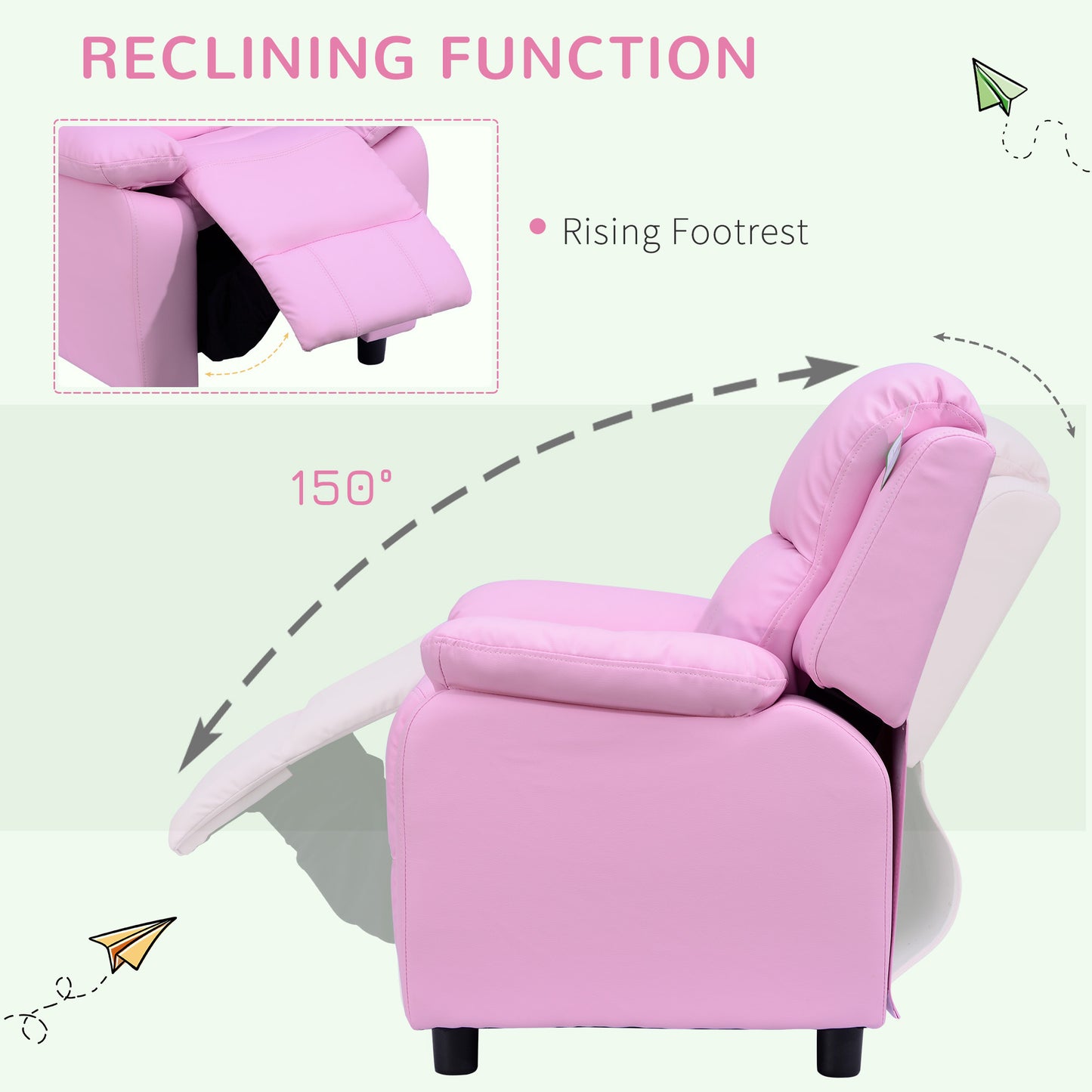 Kids Sofa Armchair Toddler Recliner Children's  Chair Lounger Games