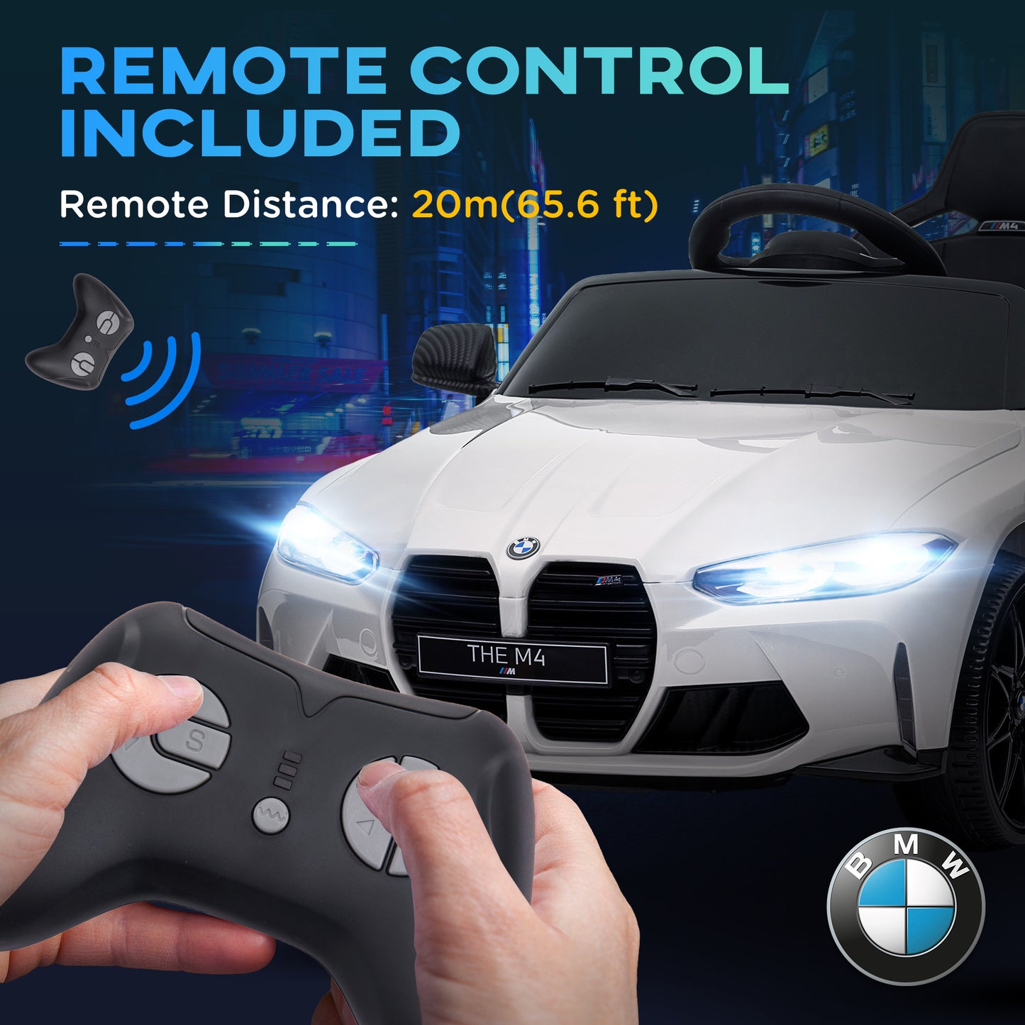12V BMW Licensed Kids Car, with Easy Transport, Remote Control