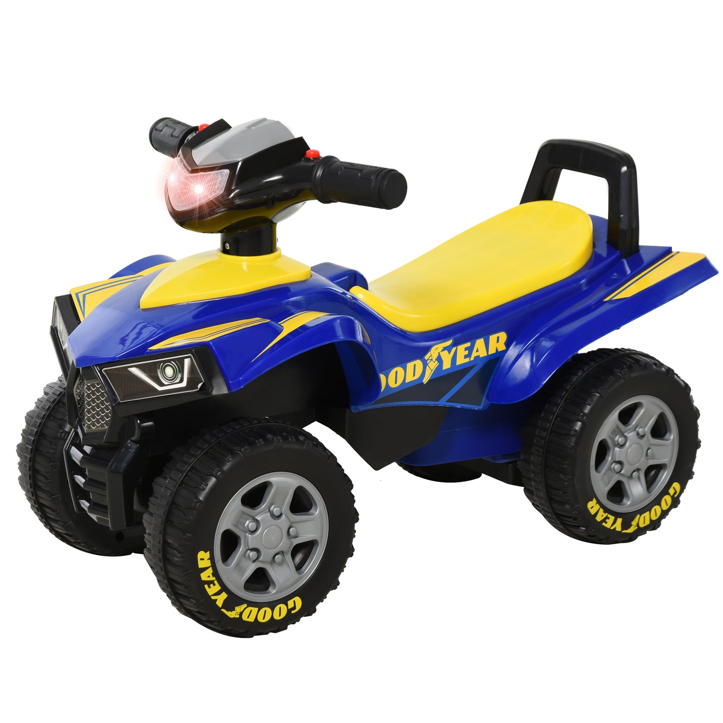 Baby Quad Bike Kids Ride On Car Goodyear Licensed Walker Foot To
