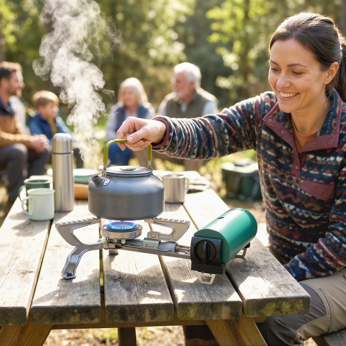 2670W Foldable Camping Stove with Safety Shut-Off