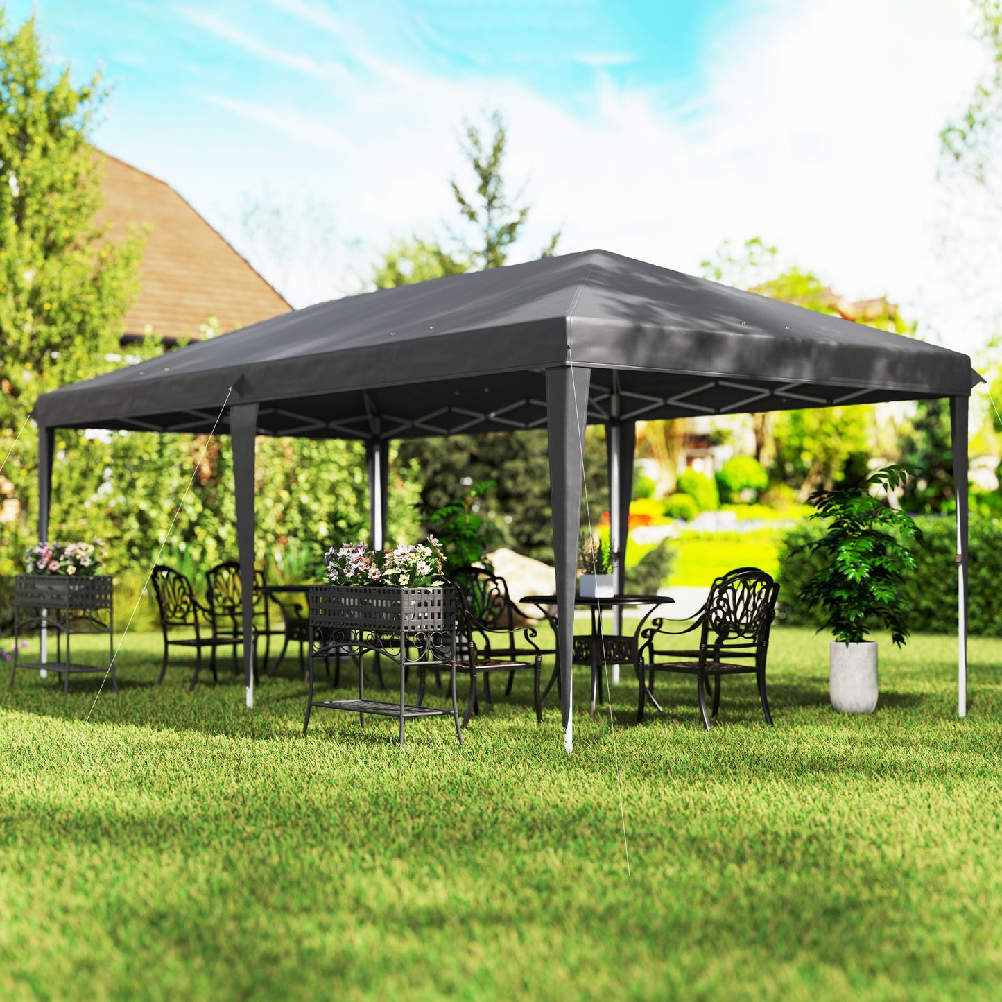 6 x 3 m Pop-Up Steel Frame Gazebo